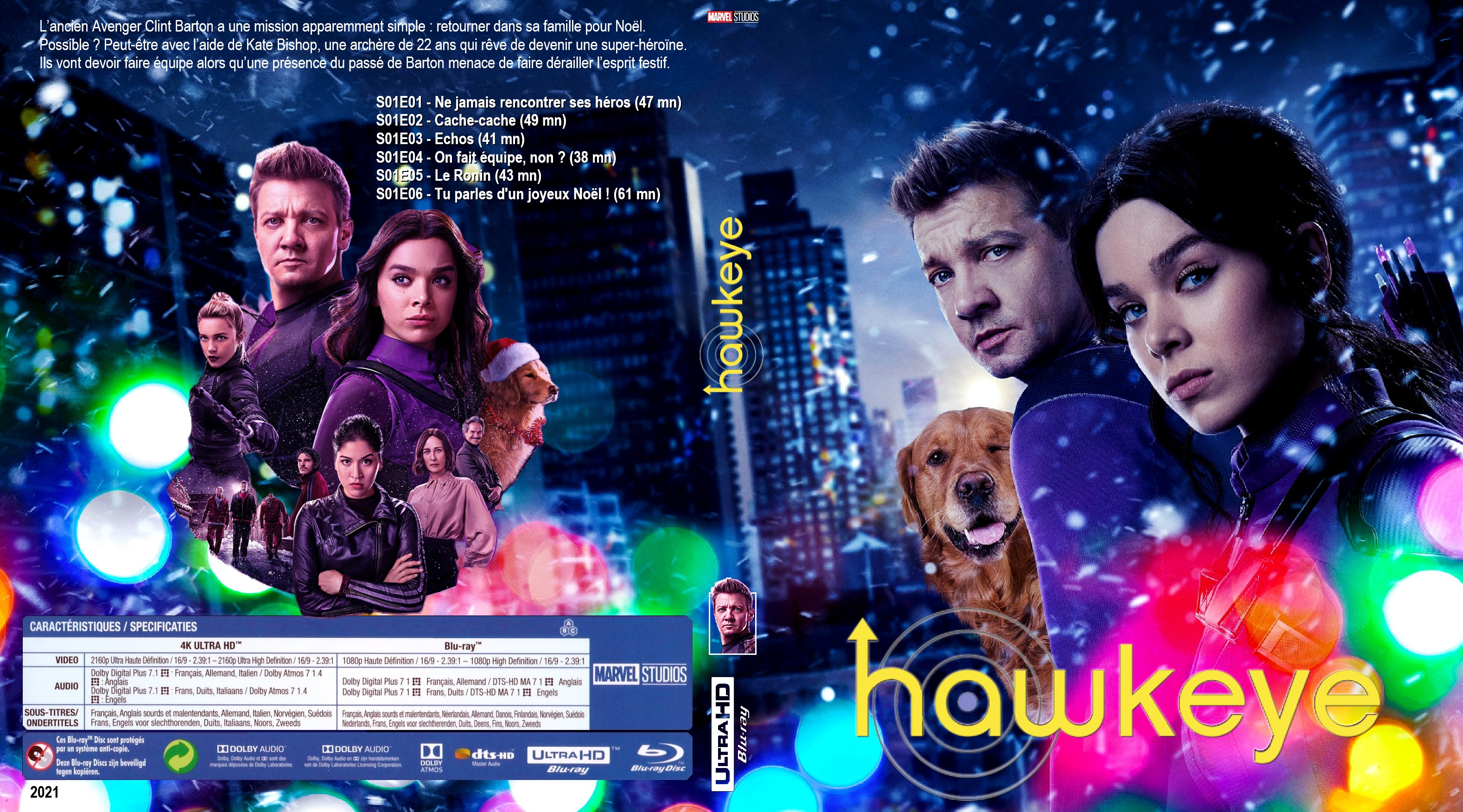 Jaquette DVD Hawkeye saison 1 4K custom (BLU-RAY)