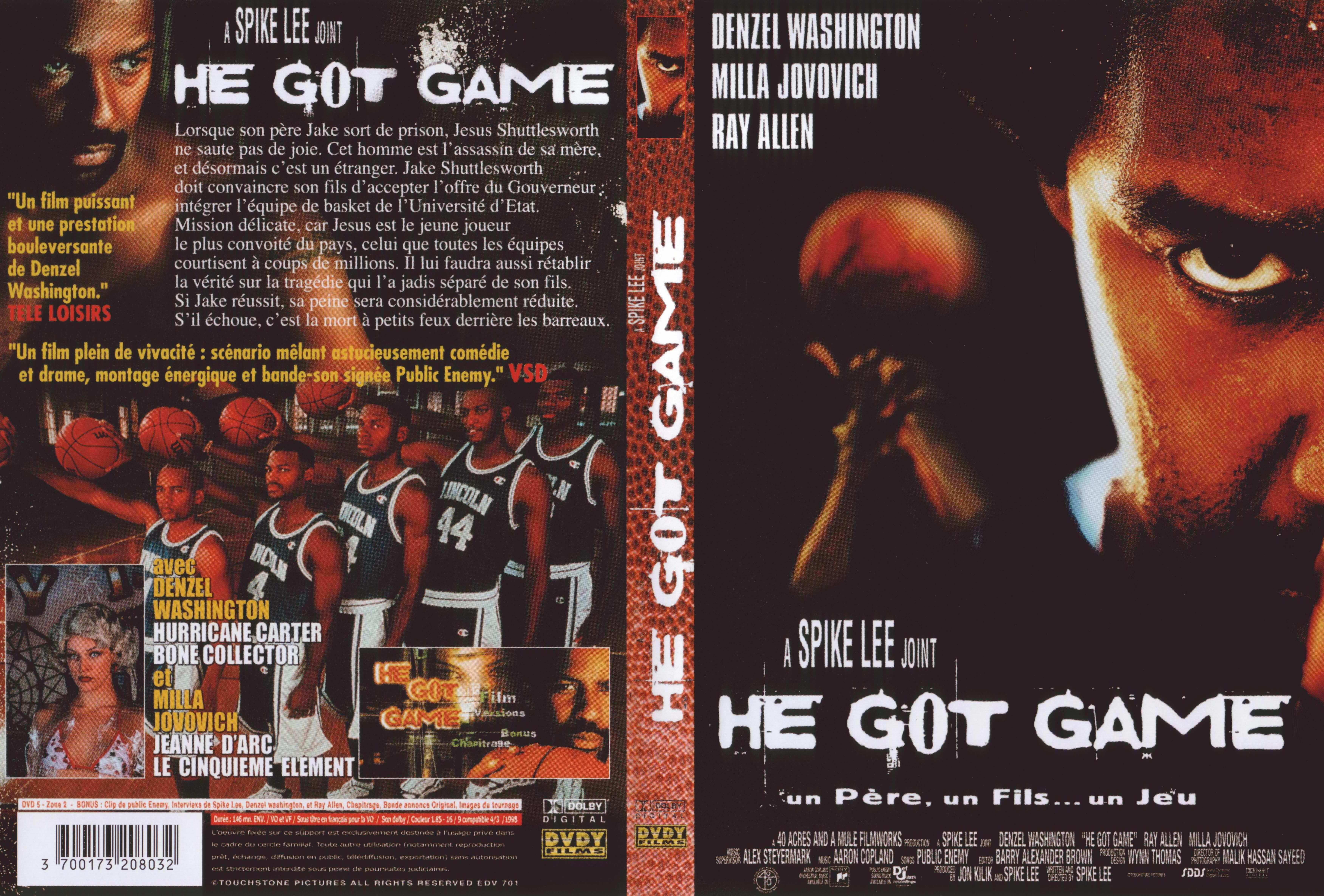 Jaquette DVD He got game v2