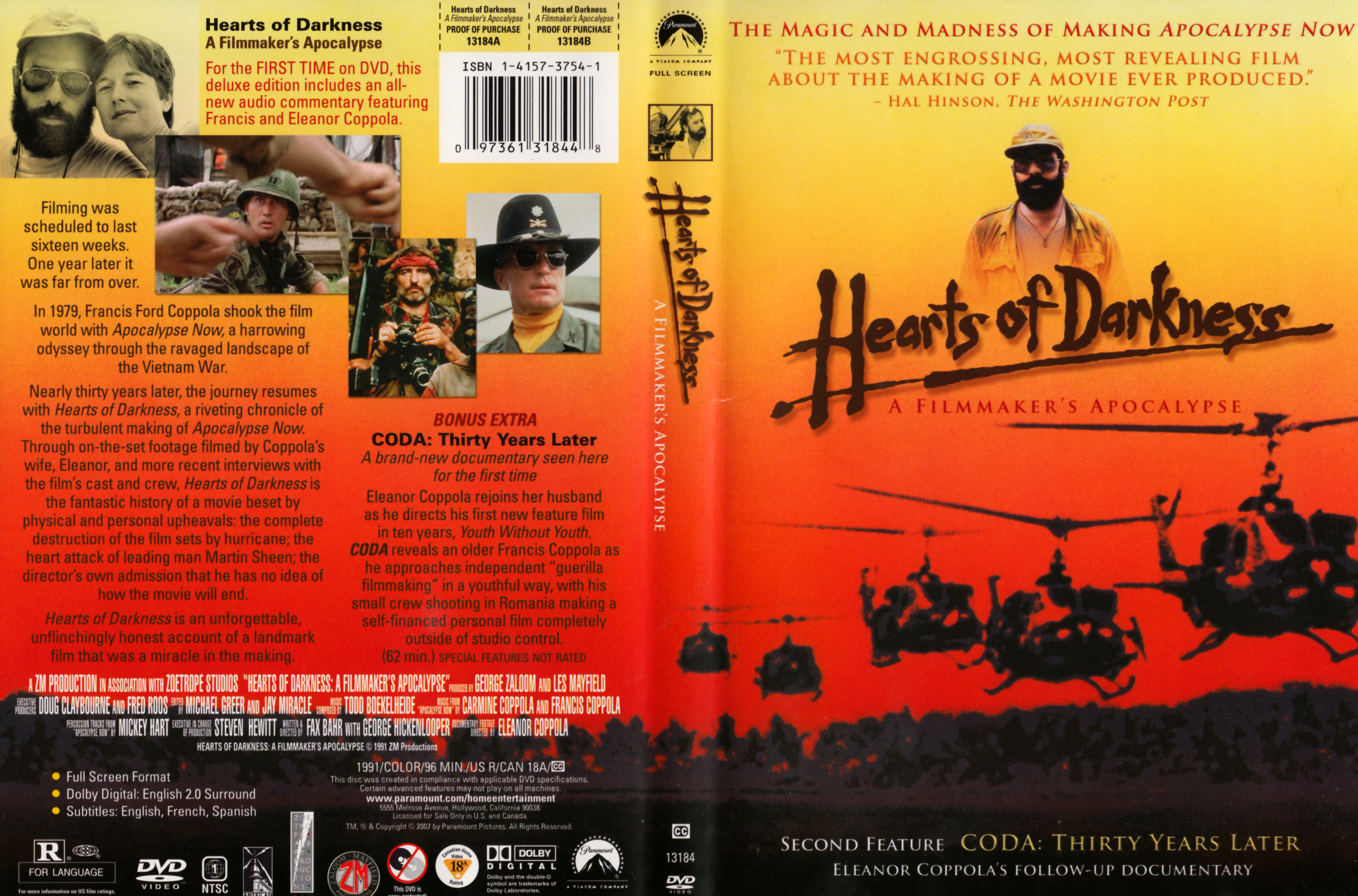 Jaquette DVD Hearts of darkness Zone 1