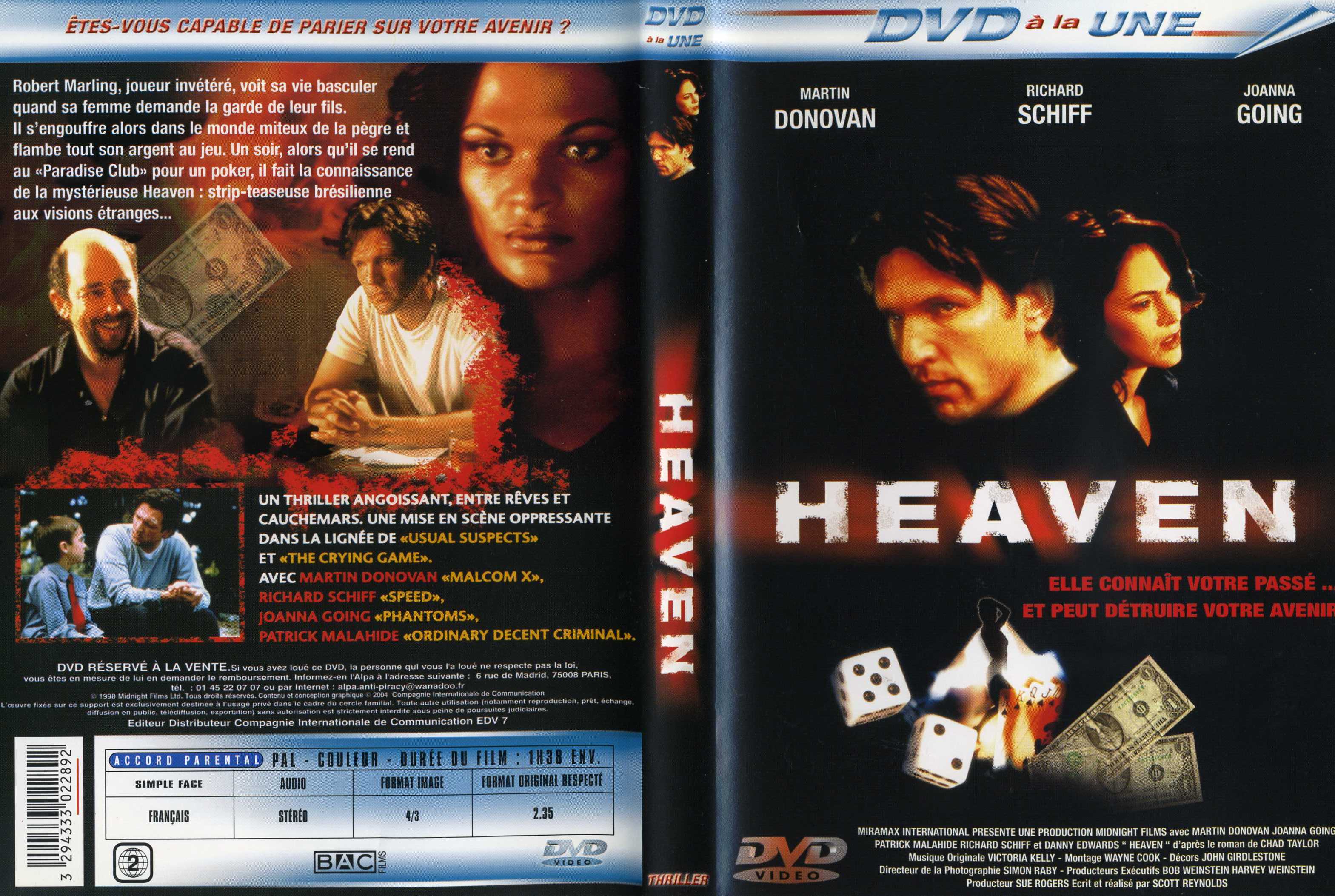 Jaquette DVD Heaven (1998)
