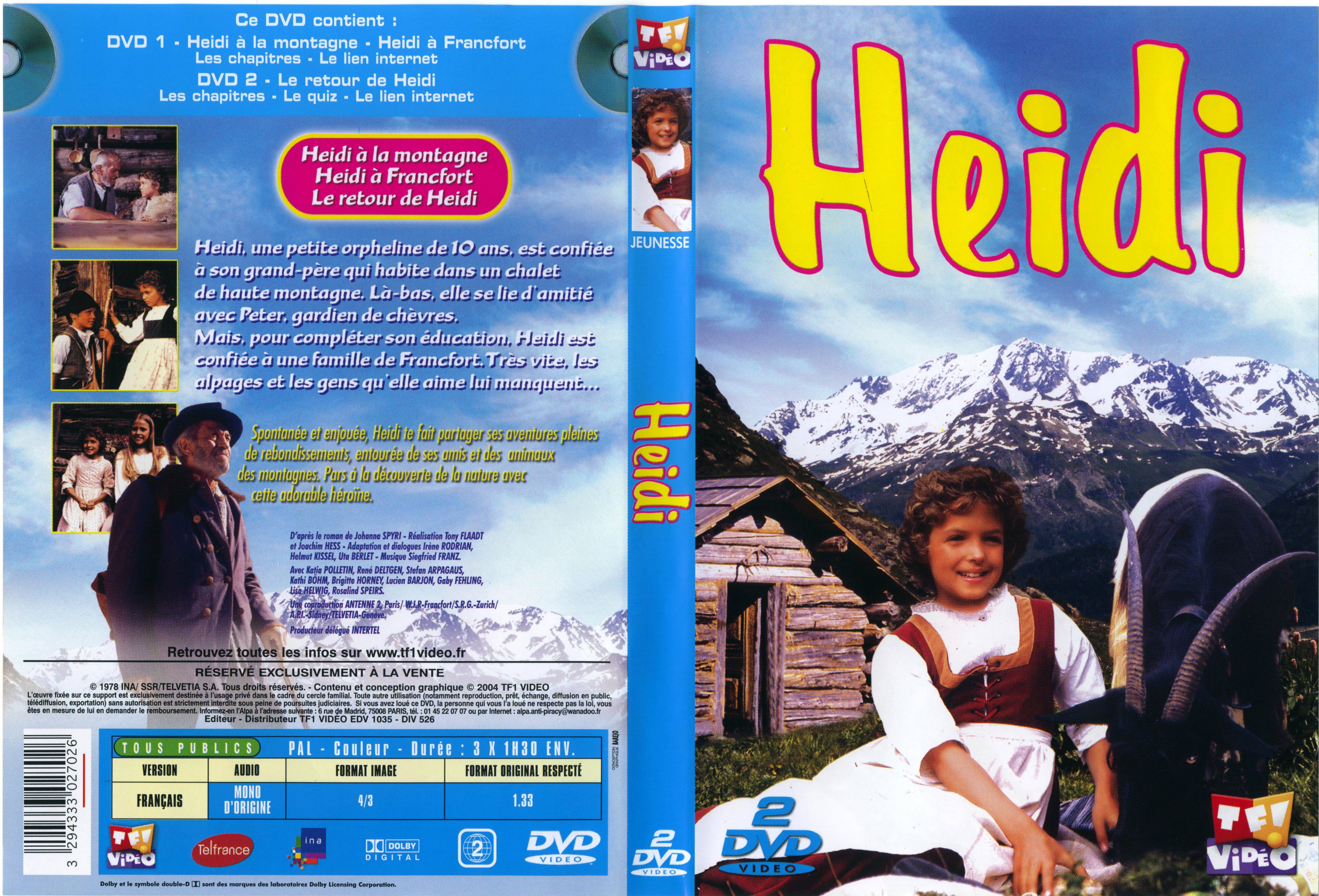Jaquette DVD Heidi (1978)