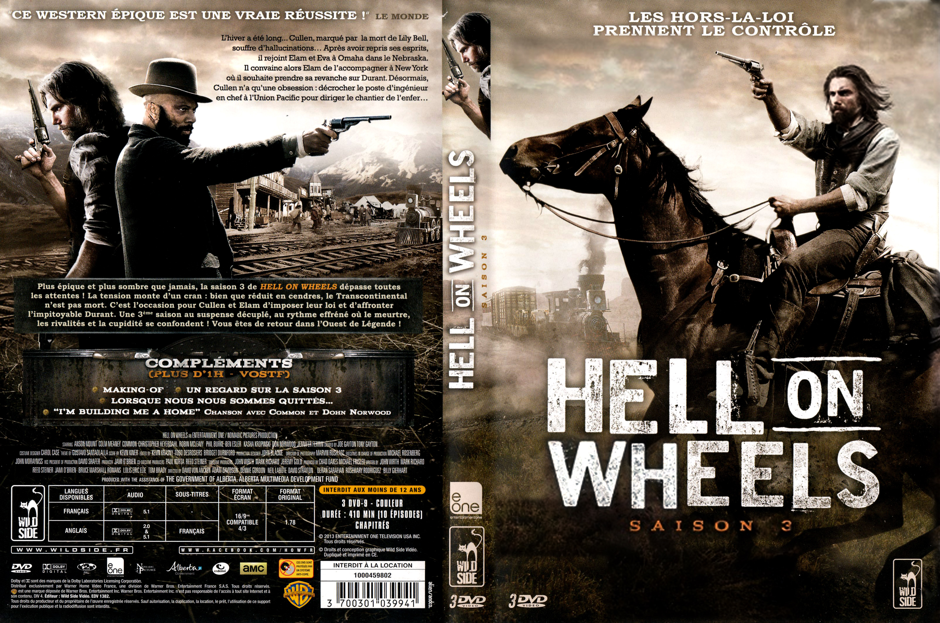 Jaquette DVD Hell on Wheels Saison 3