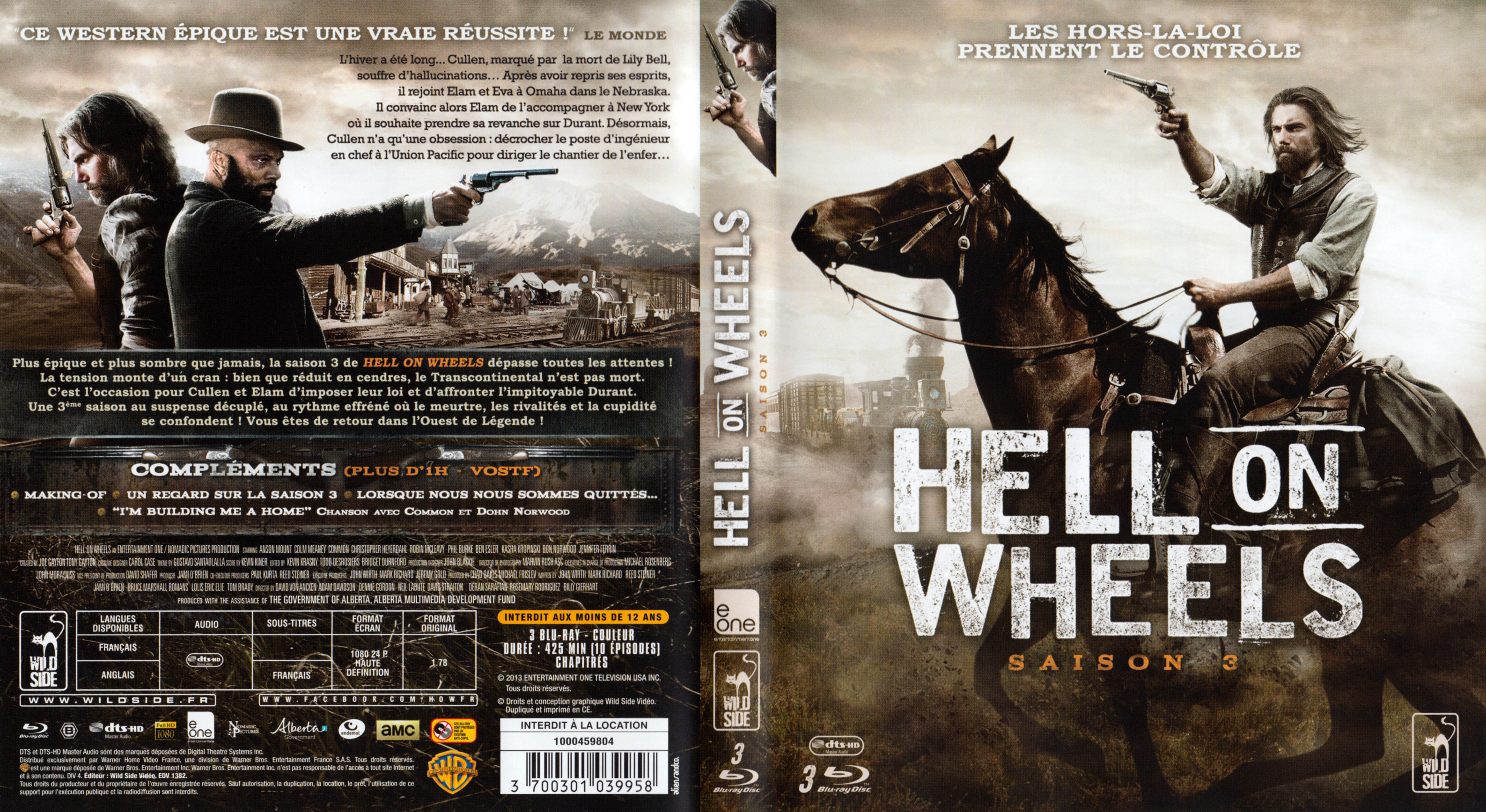 Jaquette DVD Hell on Wheels Saison 3 (BLU-RAY)