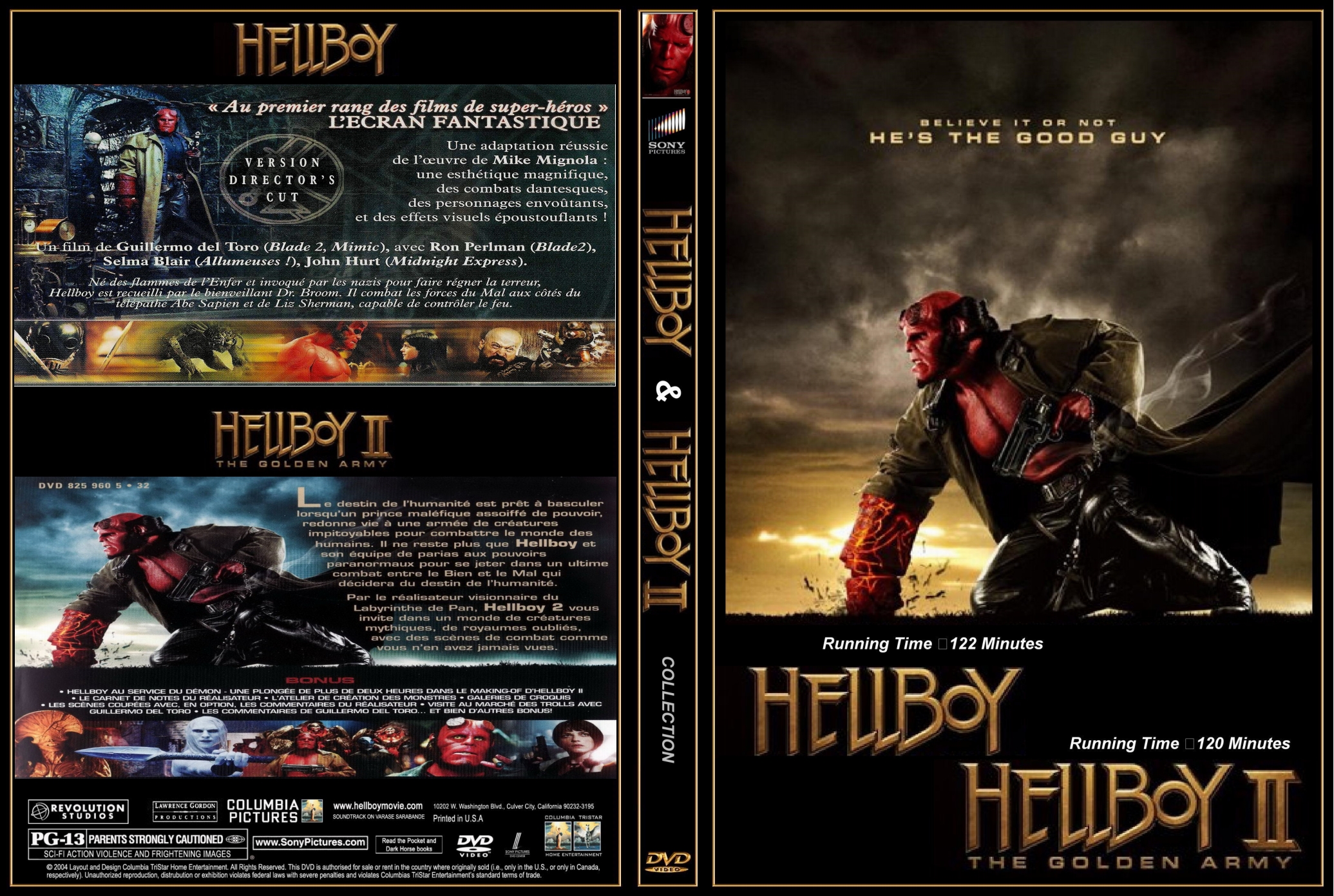 Jaquette DVD Hellboy 1 & 2 custom