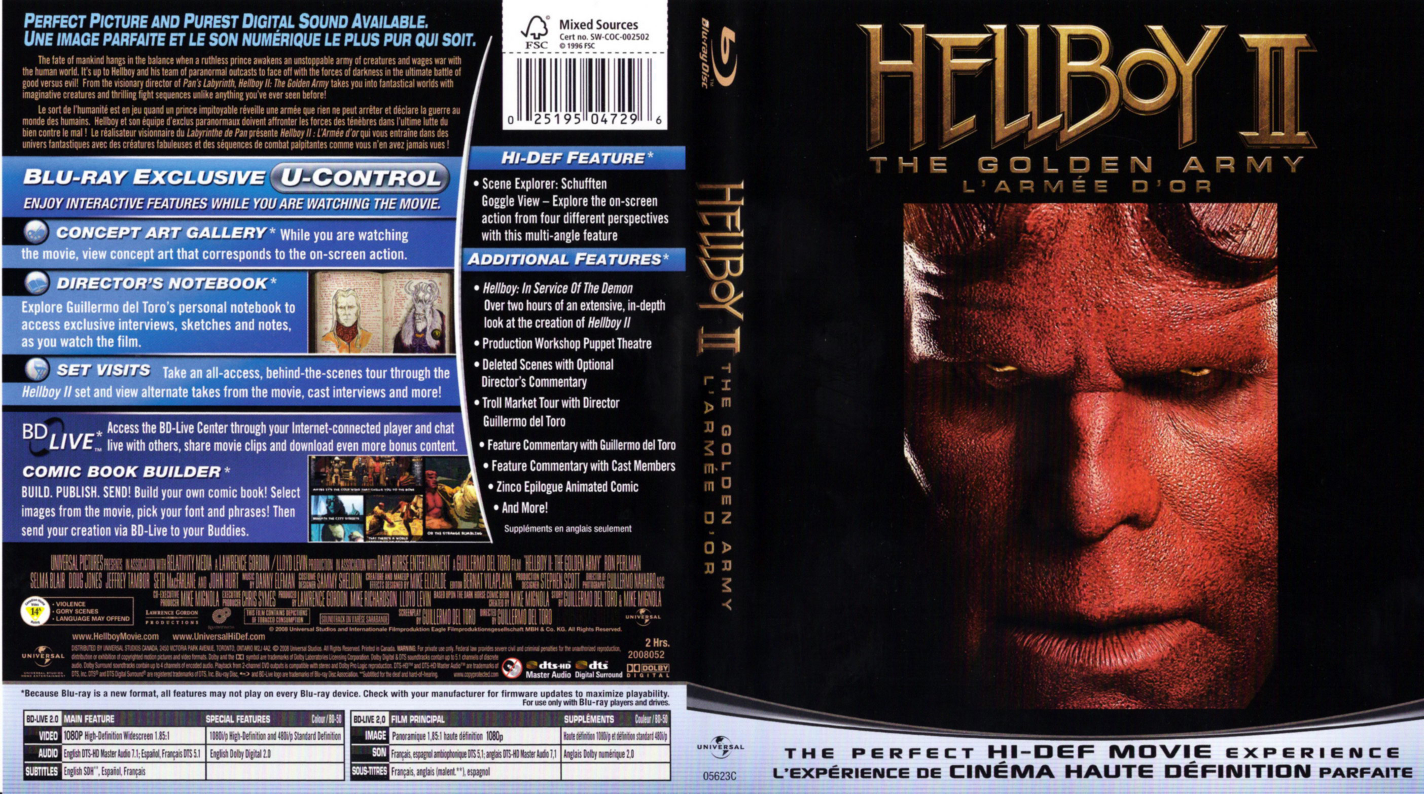 Jaquette DVD Hellboy Zone 1 (BLU-RAY)