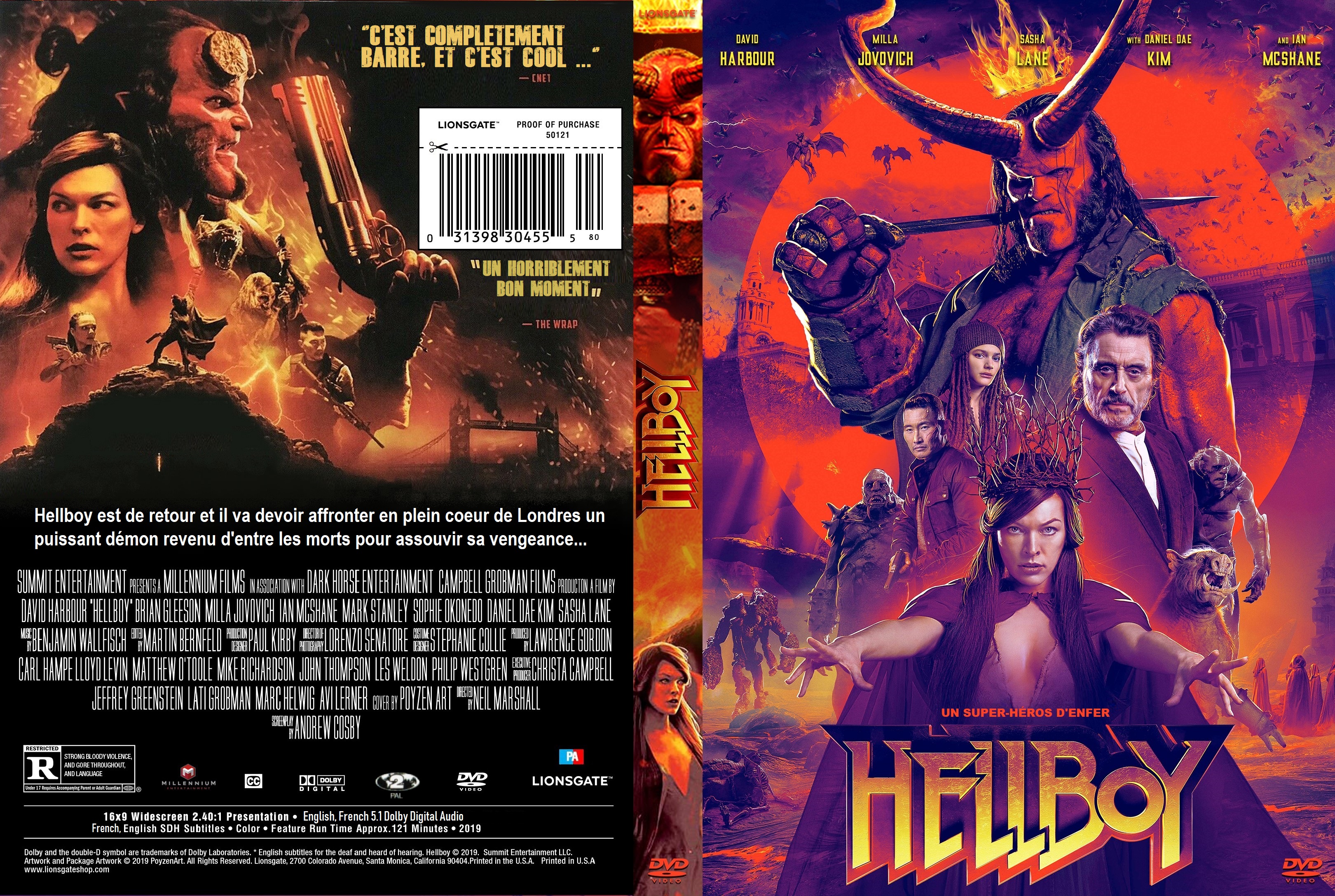 Jaquette DVD Hellboy (2019) custom