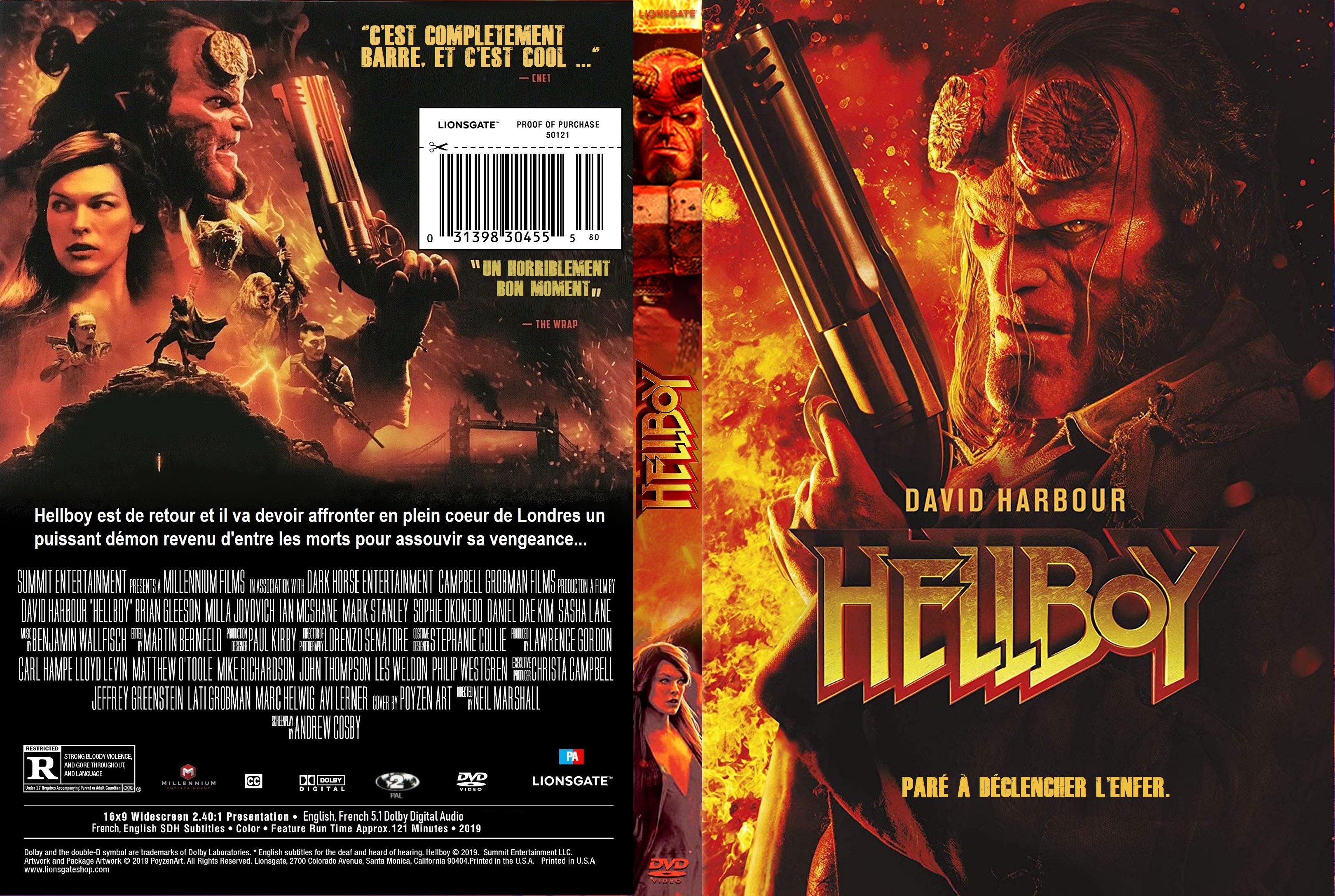 Jaquette DVD Hellboy (2019) custom v2