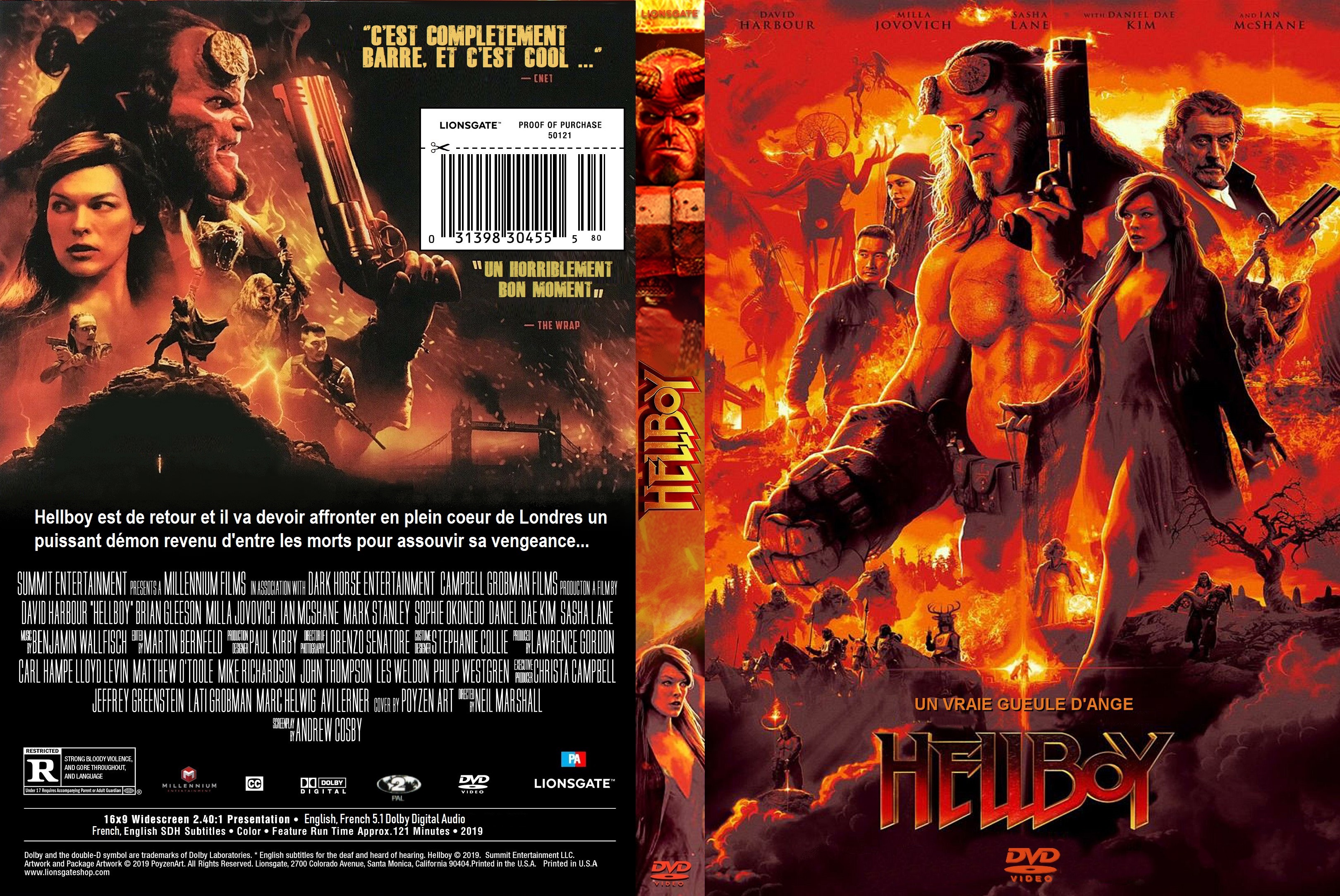 Jaquette DVD Hellboy (2019) custom v3