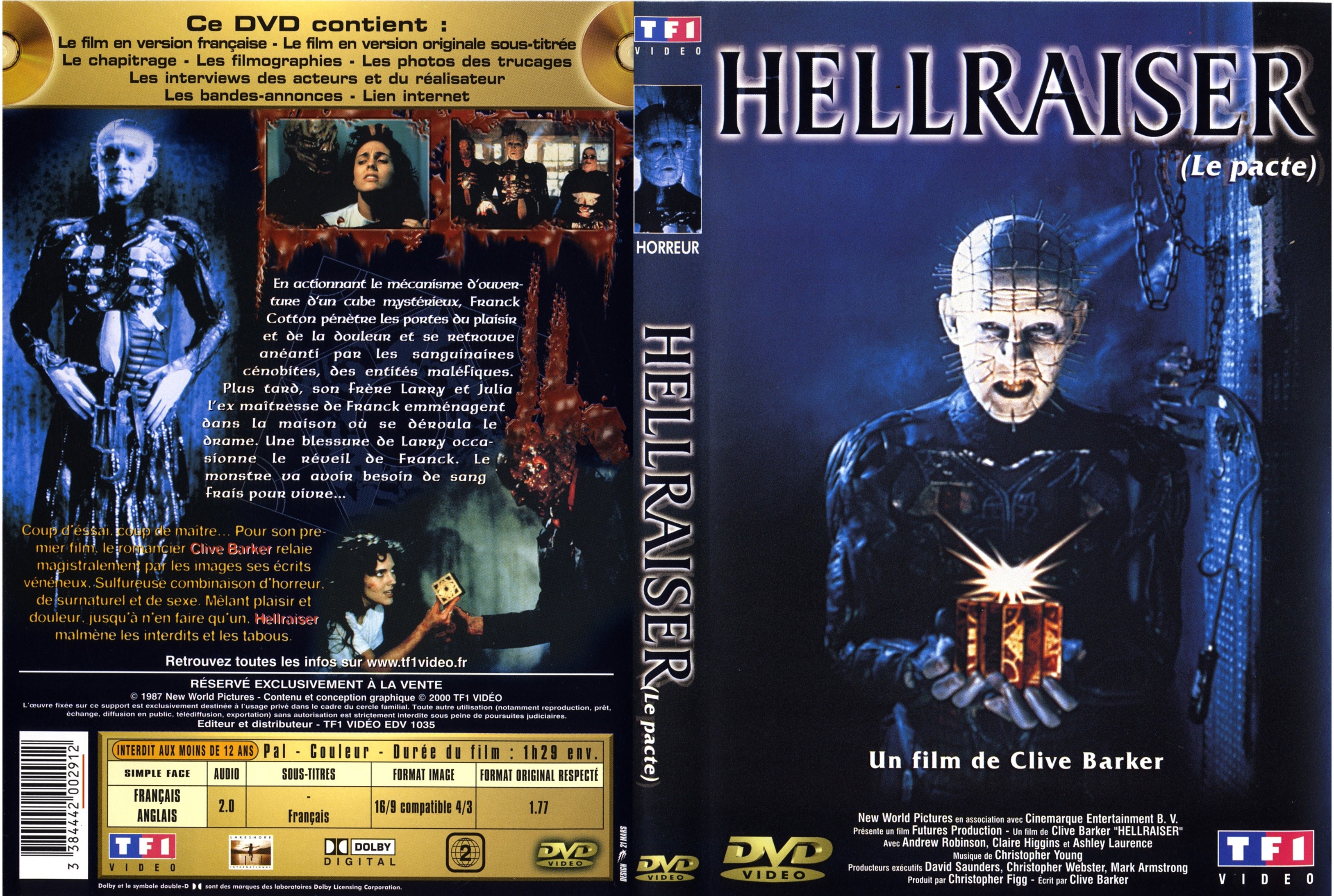 Jaquette DVD Hellraiser