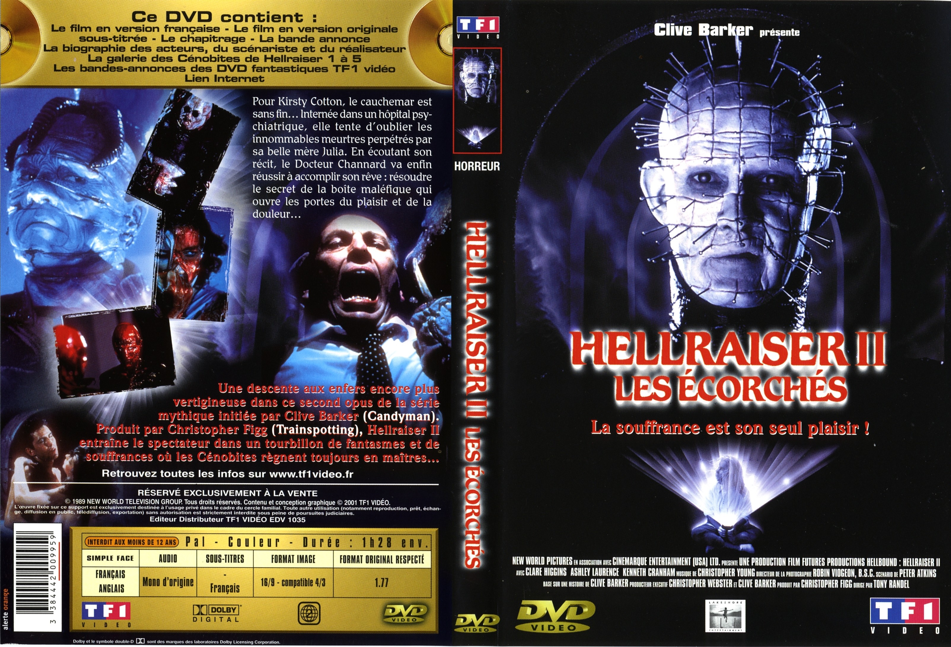 Jaquette DVD Hellraiser 2