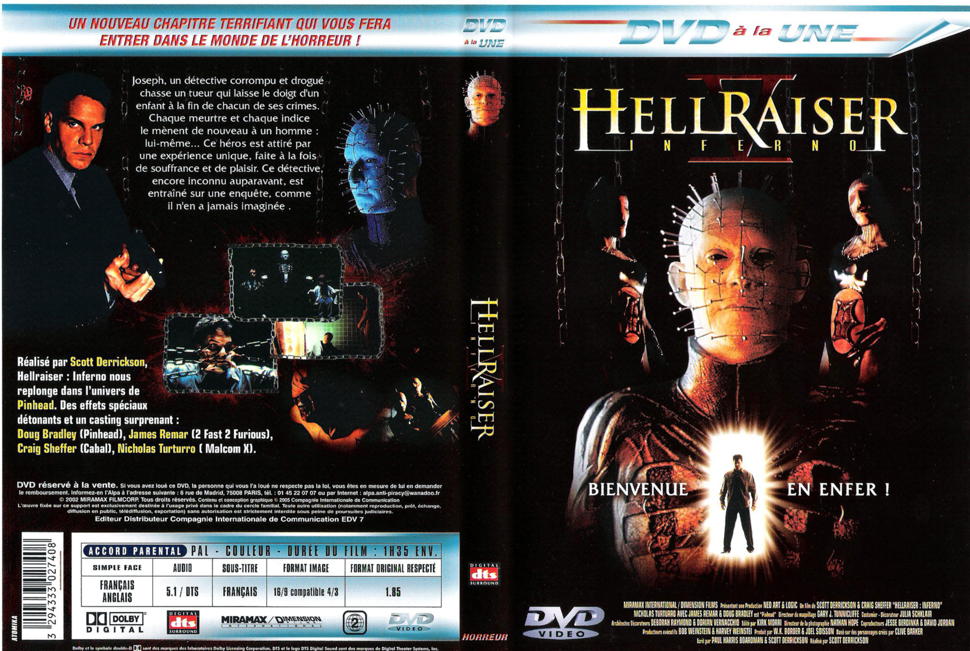 Jaquette DVD Hellraiser 5 Inferno v2