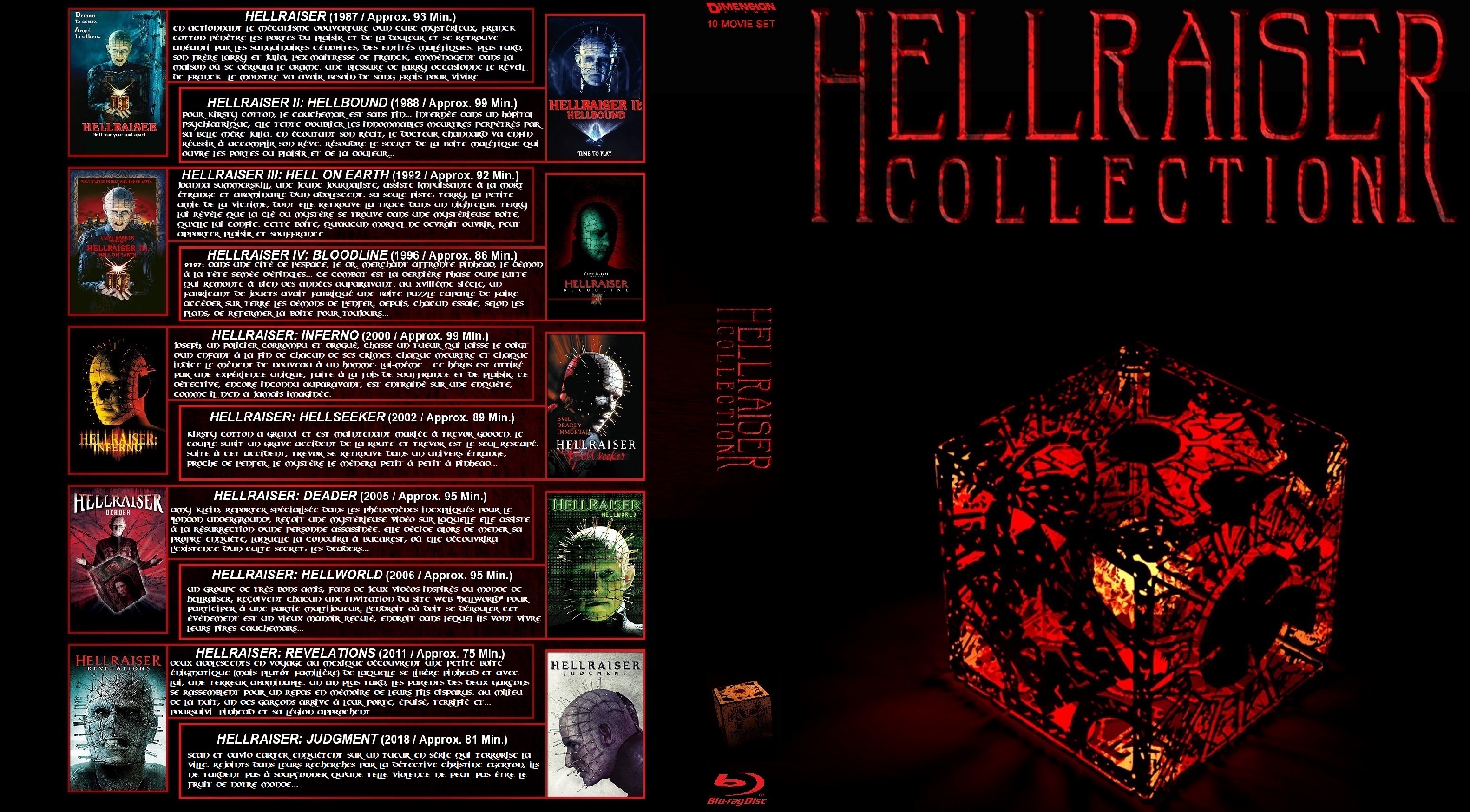 Jaquette DVD Hellraiser Collection custom (BLU-RAY)