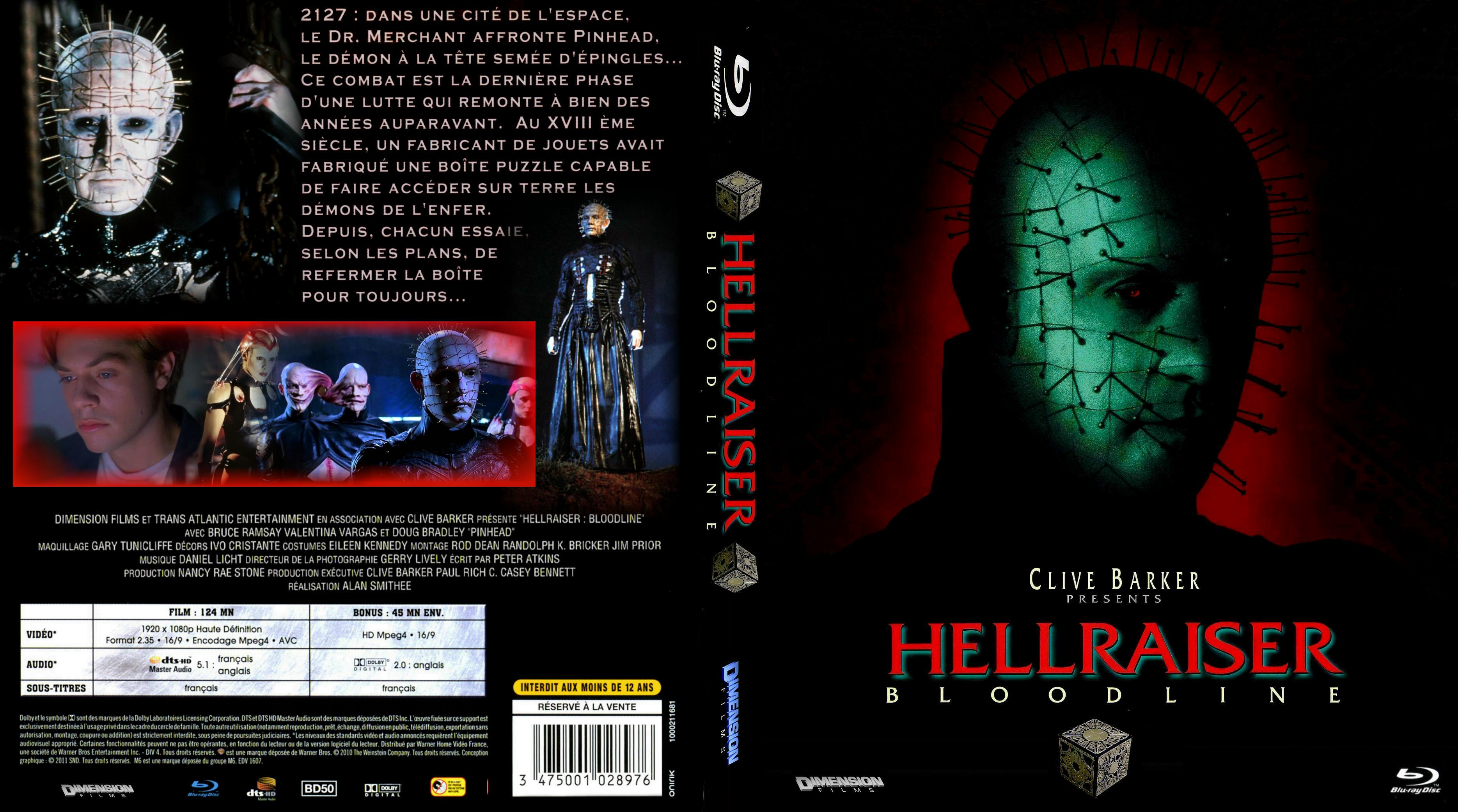Jaquette DVD Hellraiser bloodline custom (BLU-RAY)