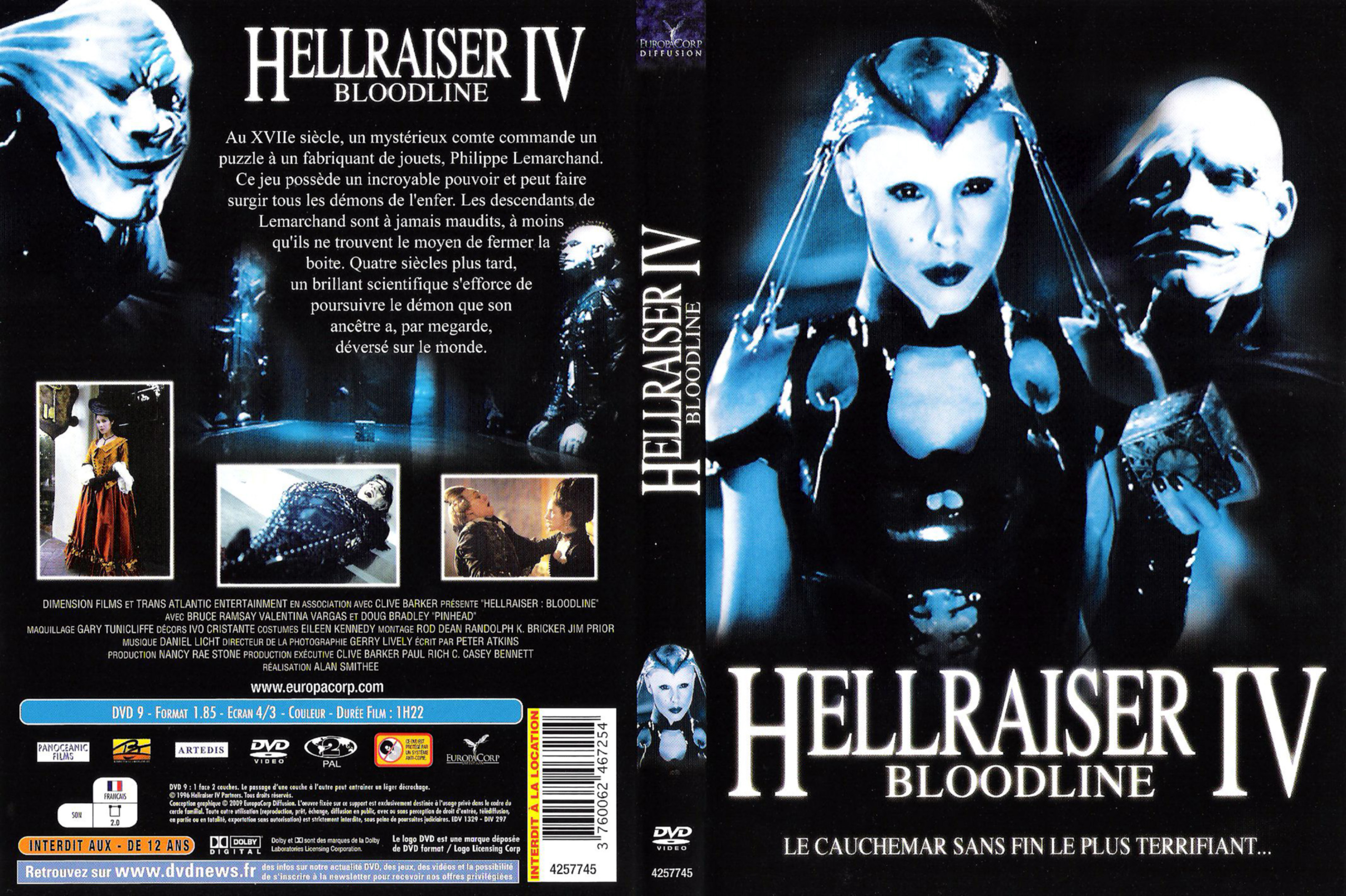 Jaquette DVD Hellraiser bloodline v2