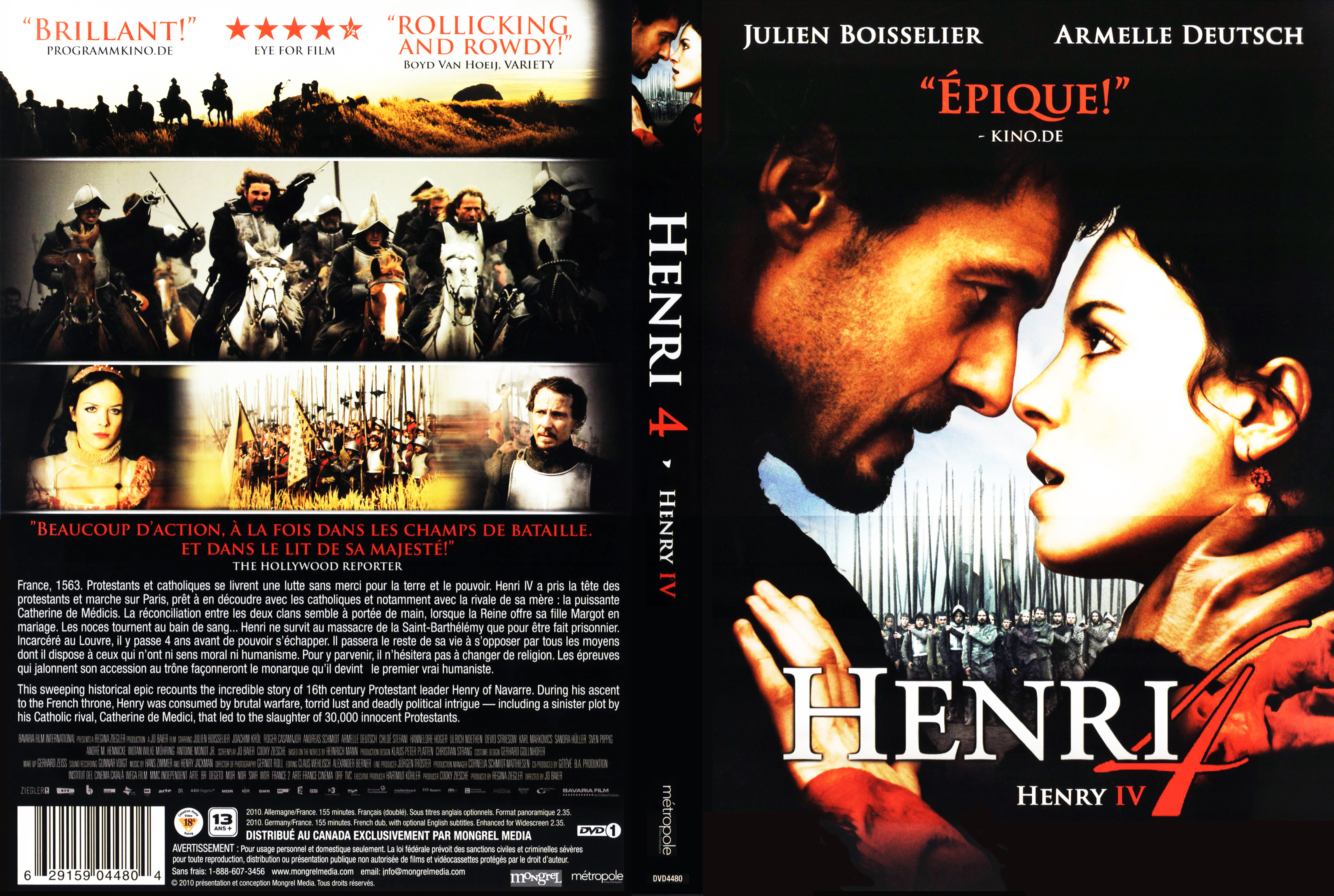 Jaquette DVD Henri 4 (Canadienne)
