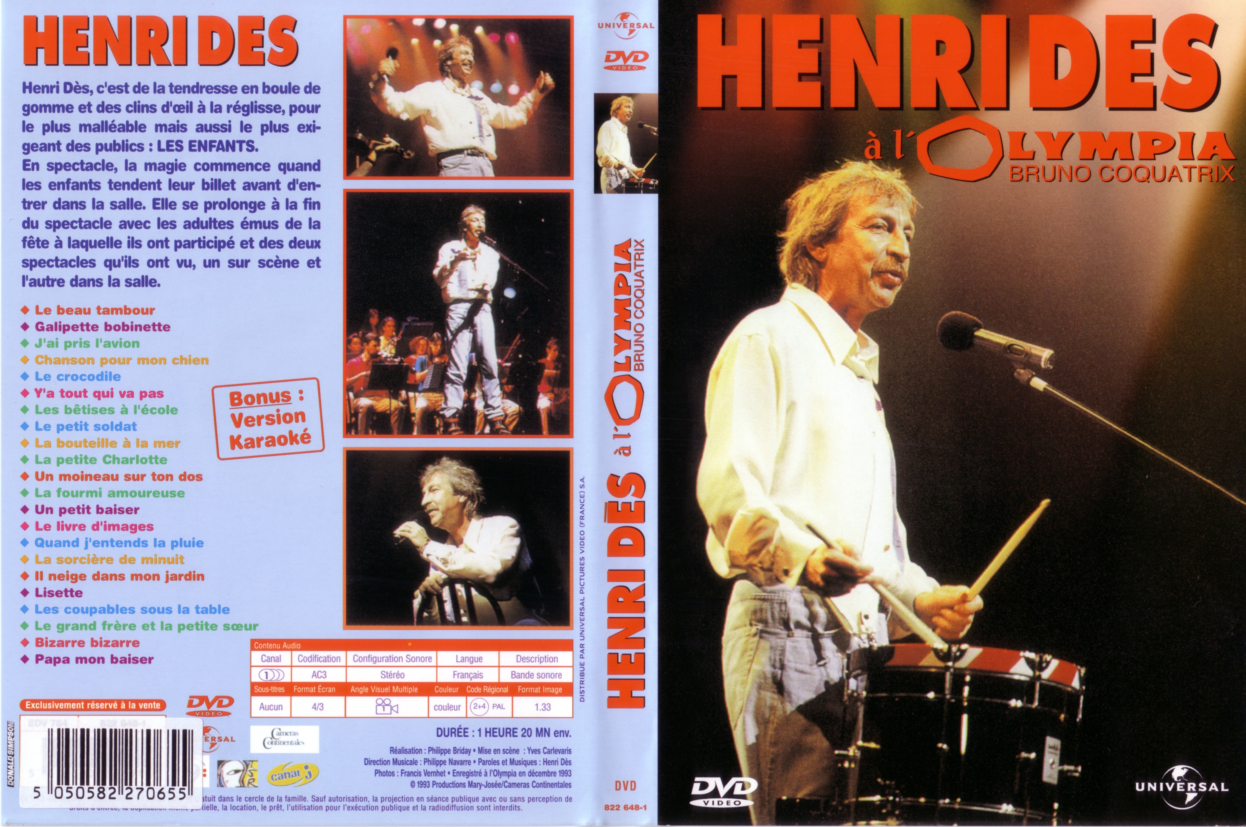 Jaquette DVD Henri Des  l