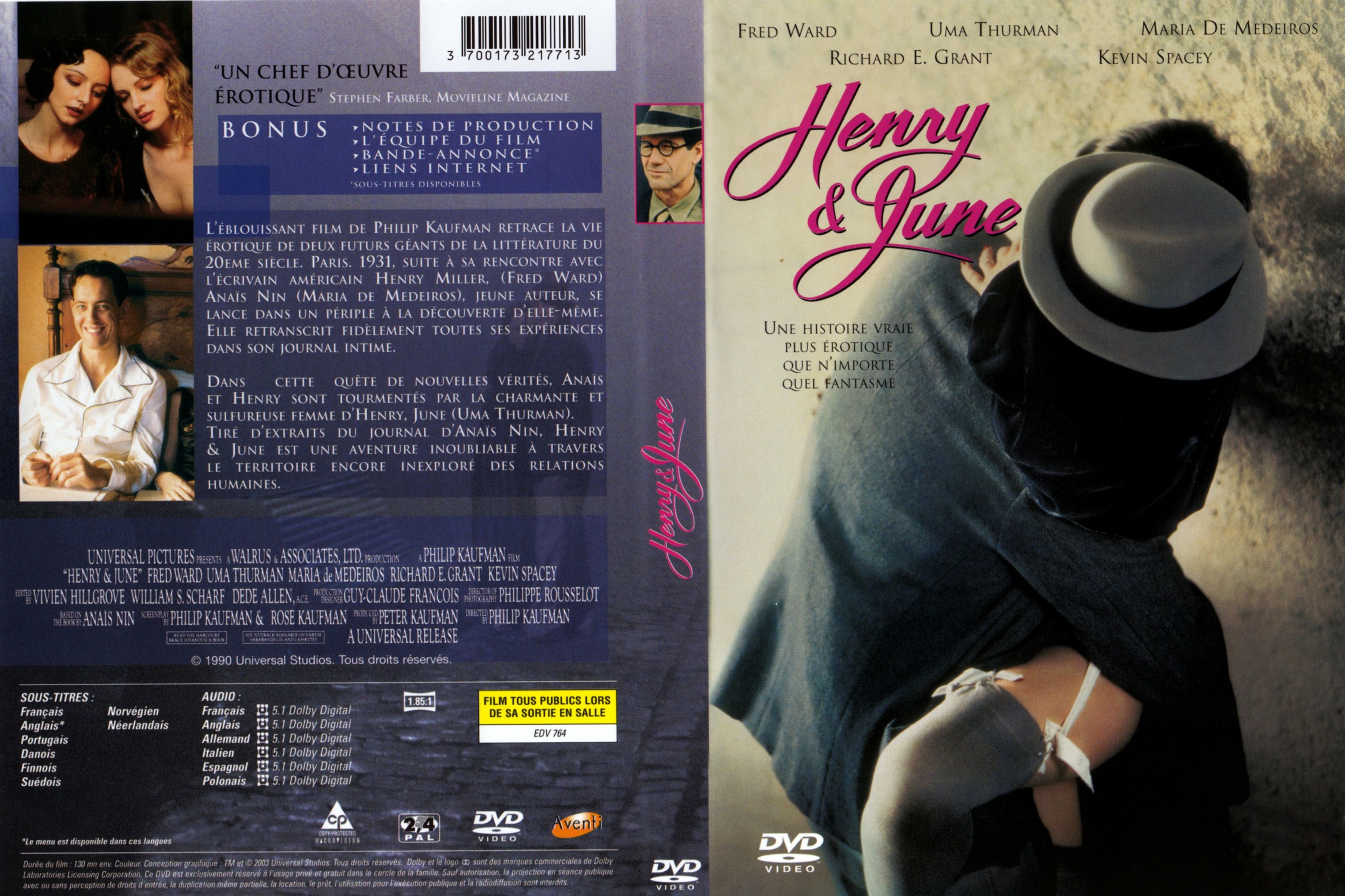 Jaquette DVD Henry et June