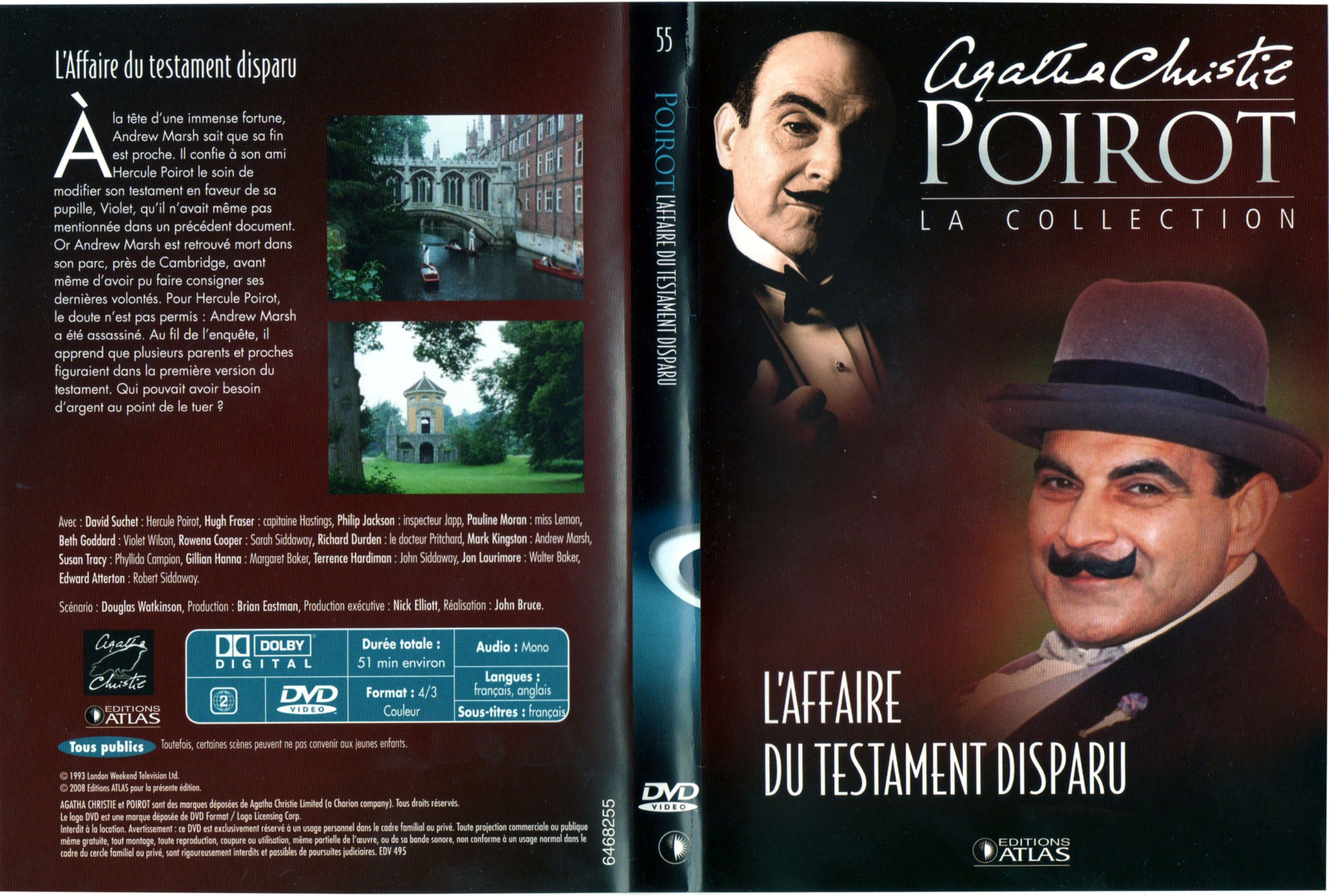 Jaquette DVD Hercule Poirot vol 55