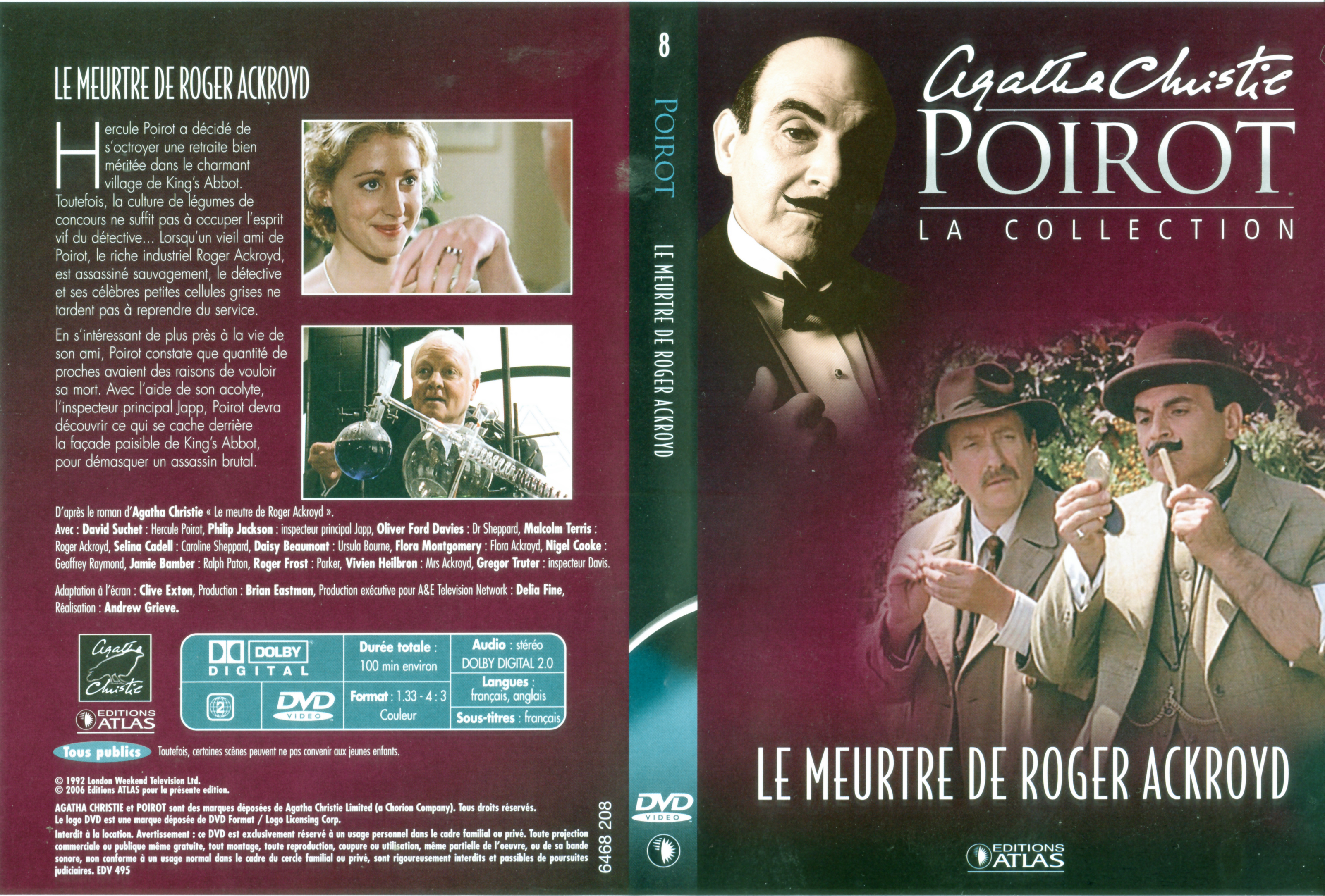 Jaquette DVD Hercule Poirot vol 8