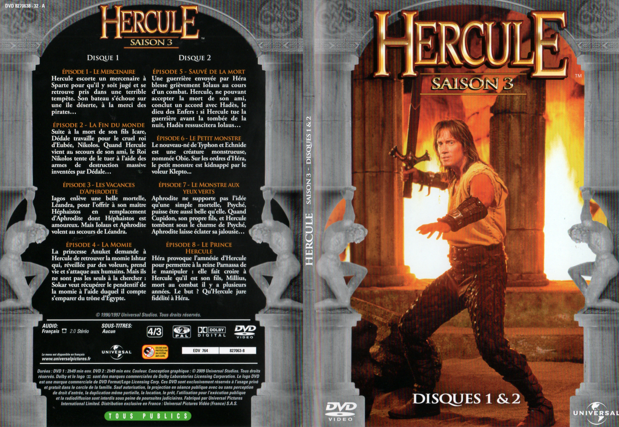 Jaquette DVD Hercule Saison 3 DVD 1