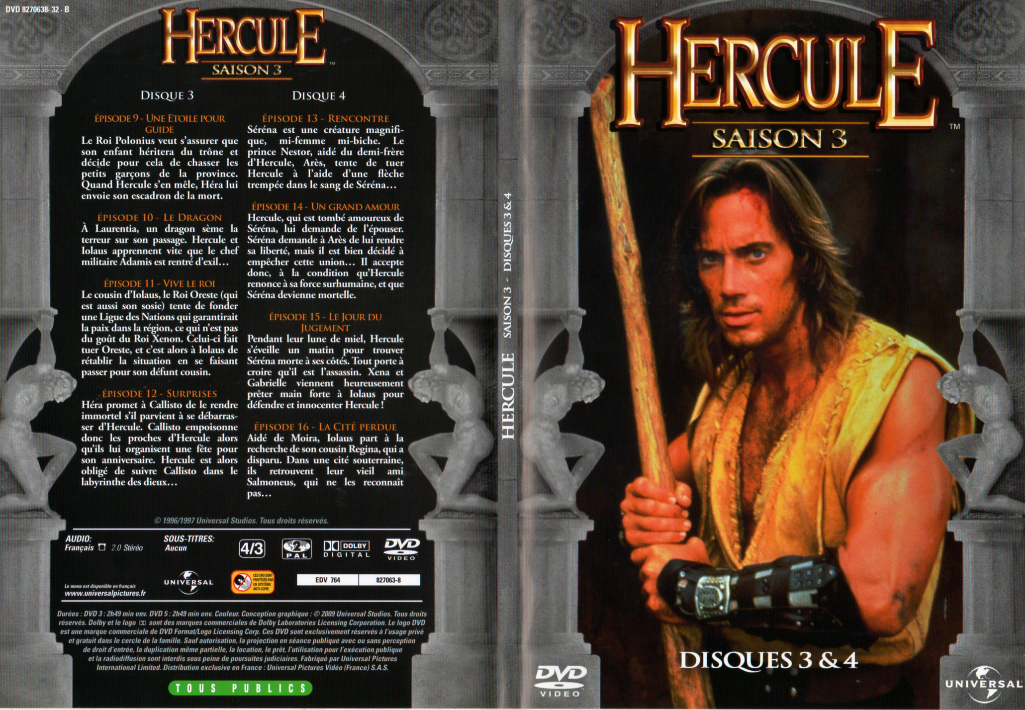 Jaquette DVD Hercule Saison 3 DVD 2