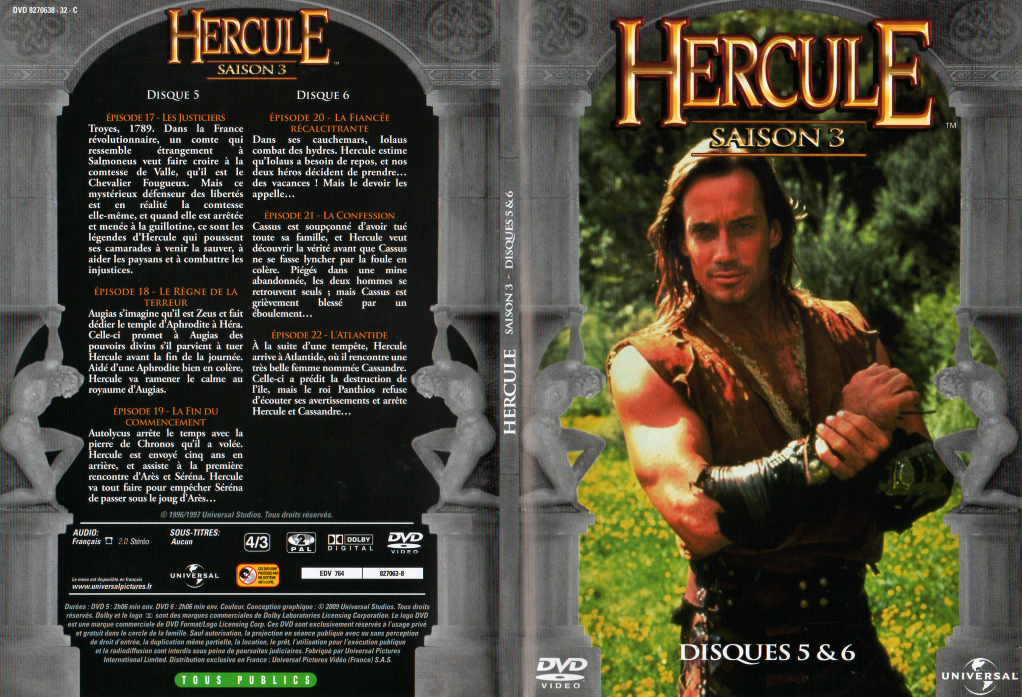 Jaquette DVD Hercule Saison 3 DVD 3