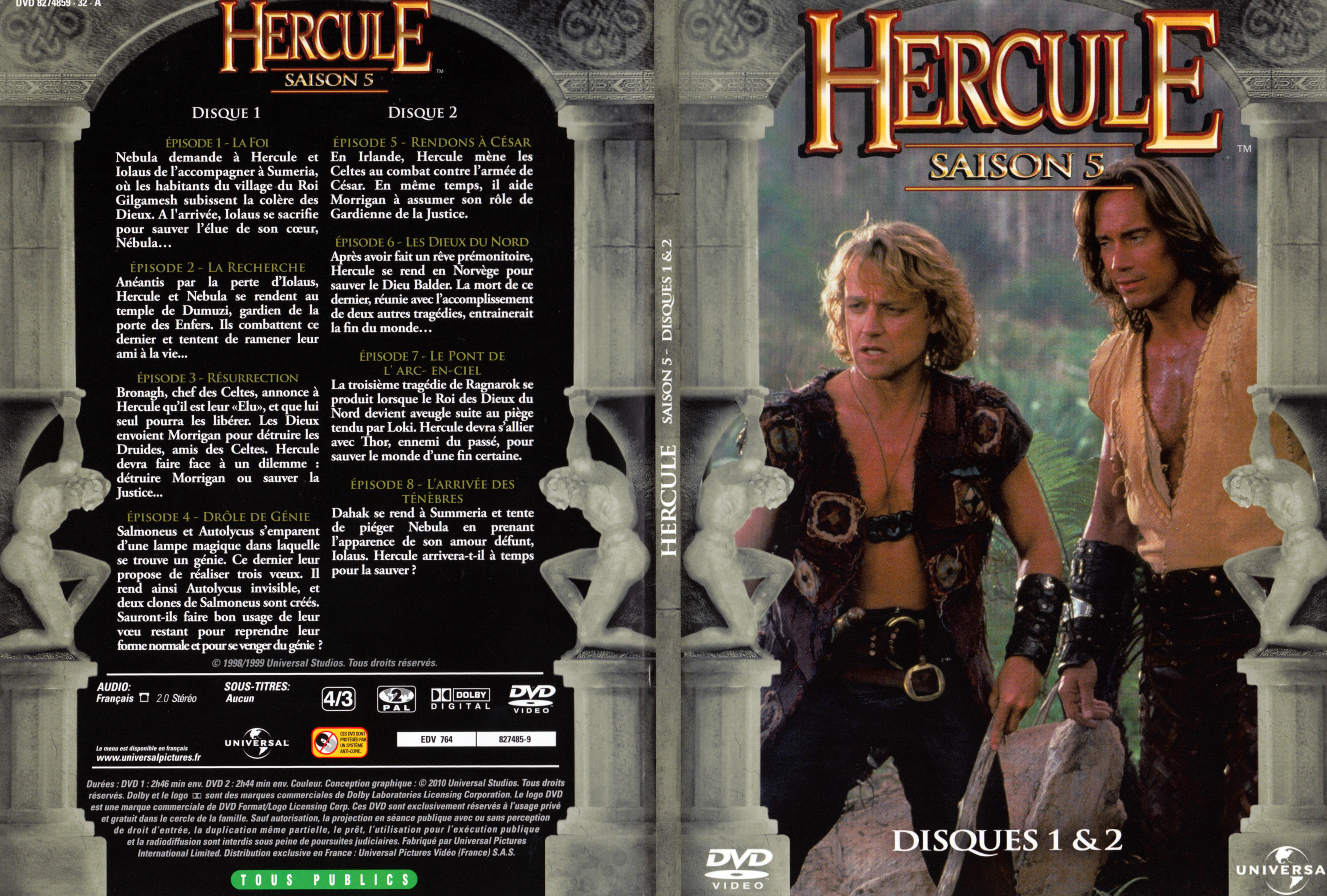 Jaquette DVD Hercule Saison 5 DVD 1