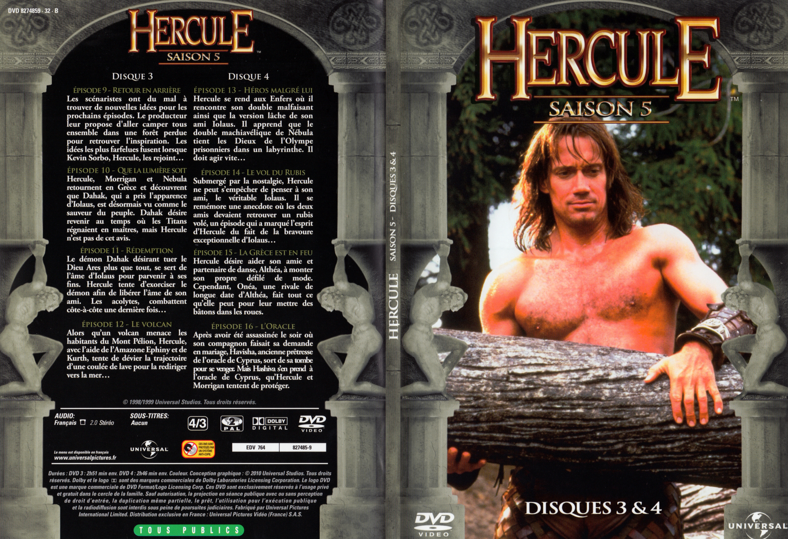 Jaquette DVD Hercule Saison 5 DVD 2