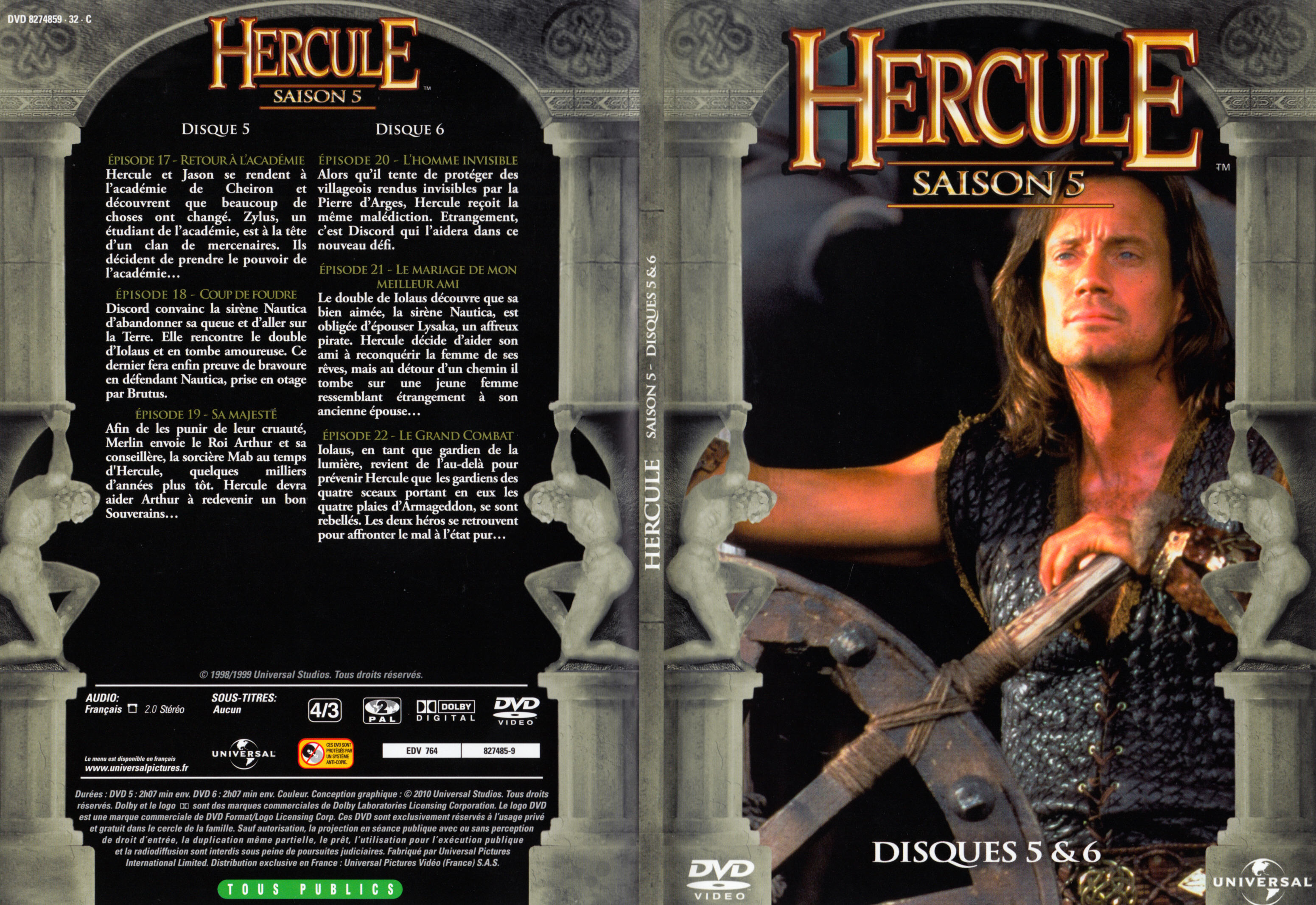 Jaquette DVD Hercule Saison 5 DVD 3