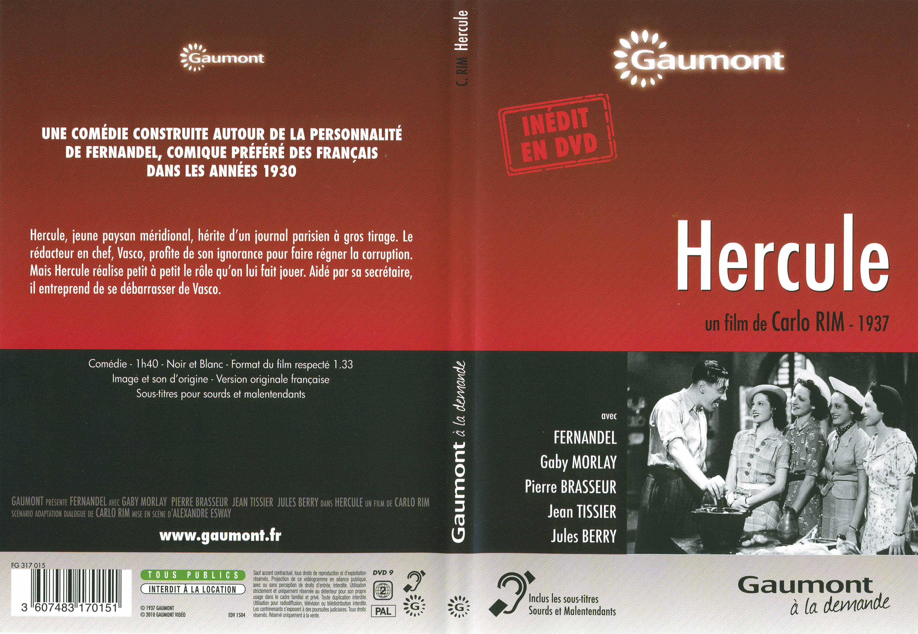 Jaquette DVD Hercule (1937)