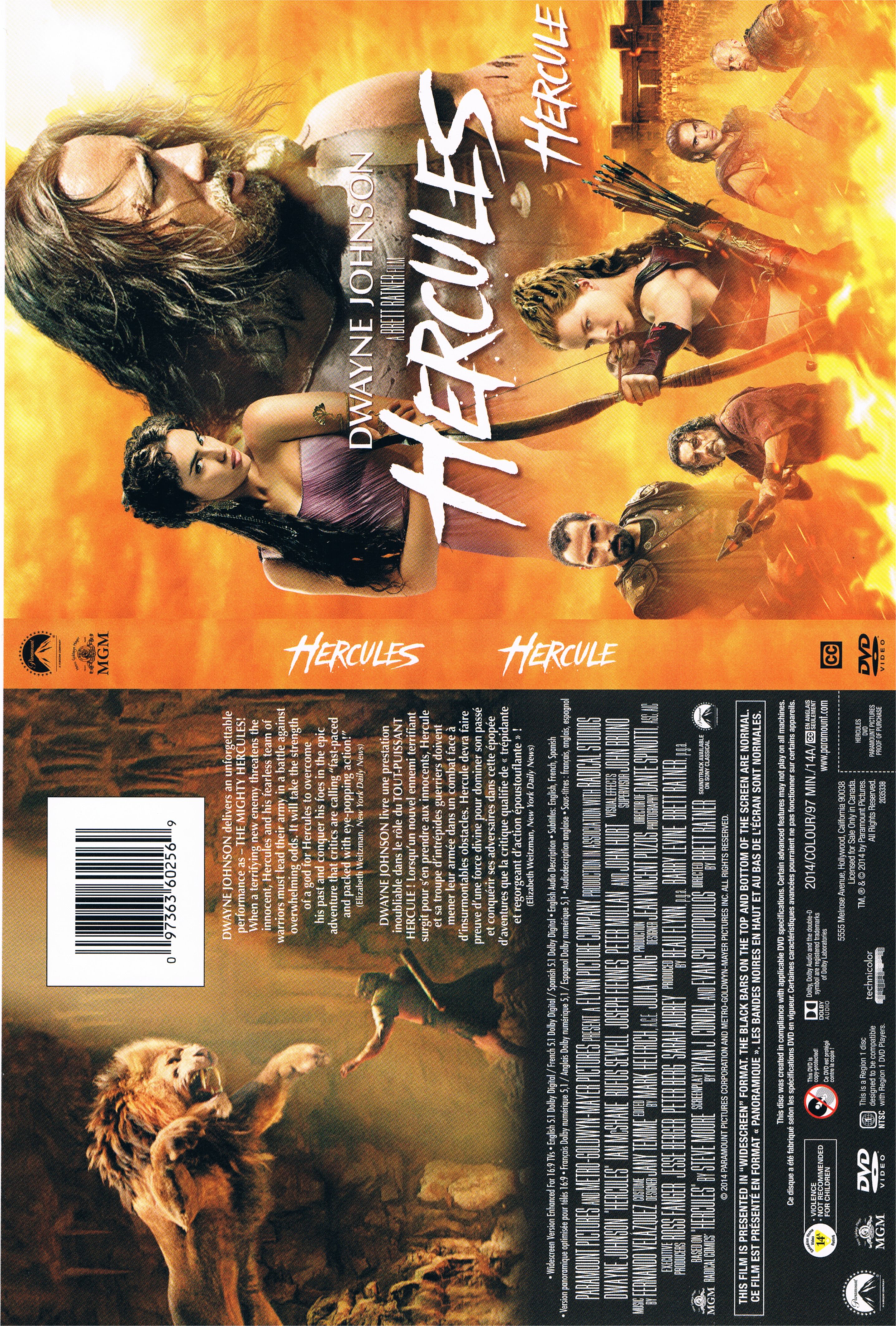 Jaquette DVD Hercule - Hercules (Canadienne)