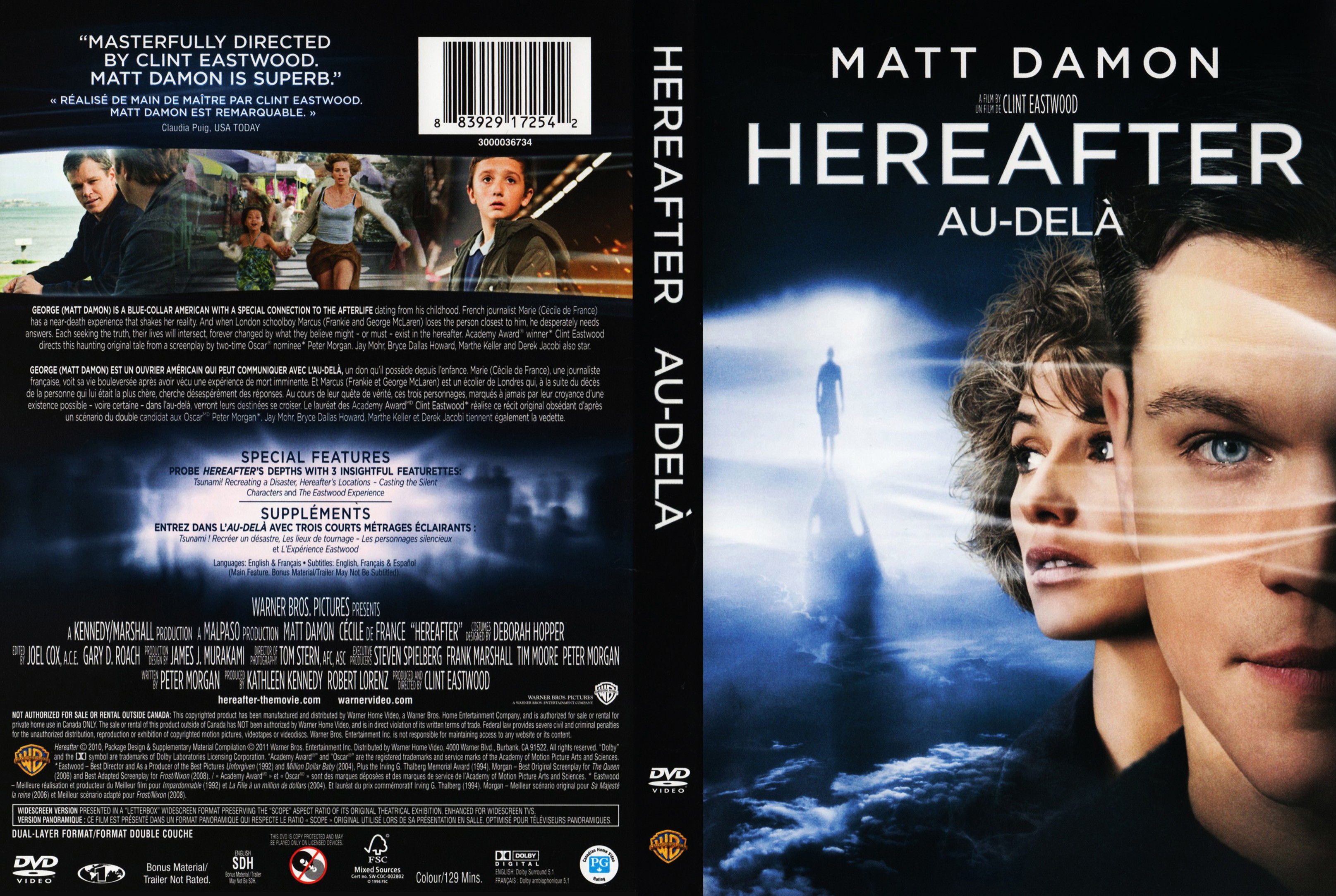 Jaquette DVD Hereafter - Au-dela (Canadienne)