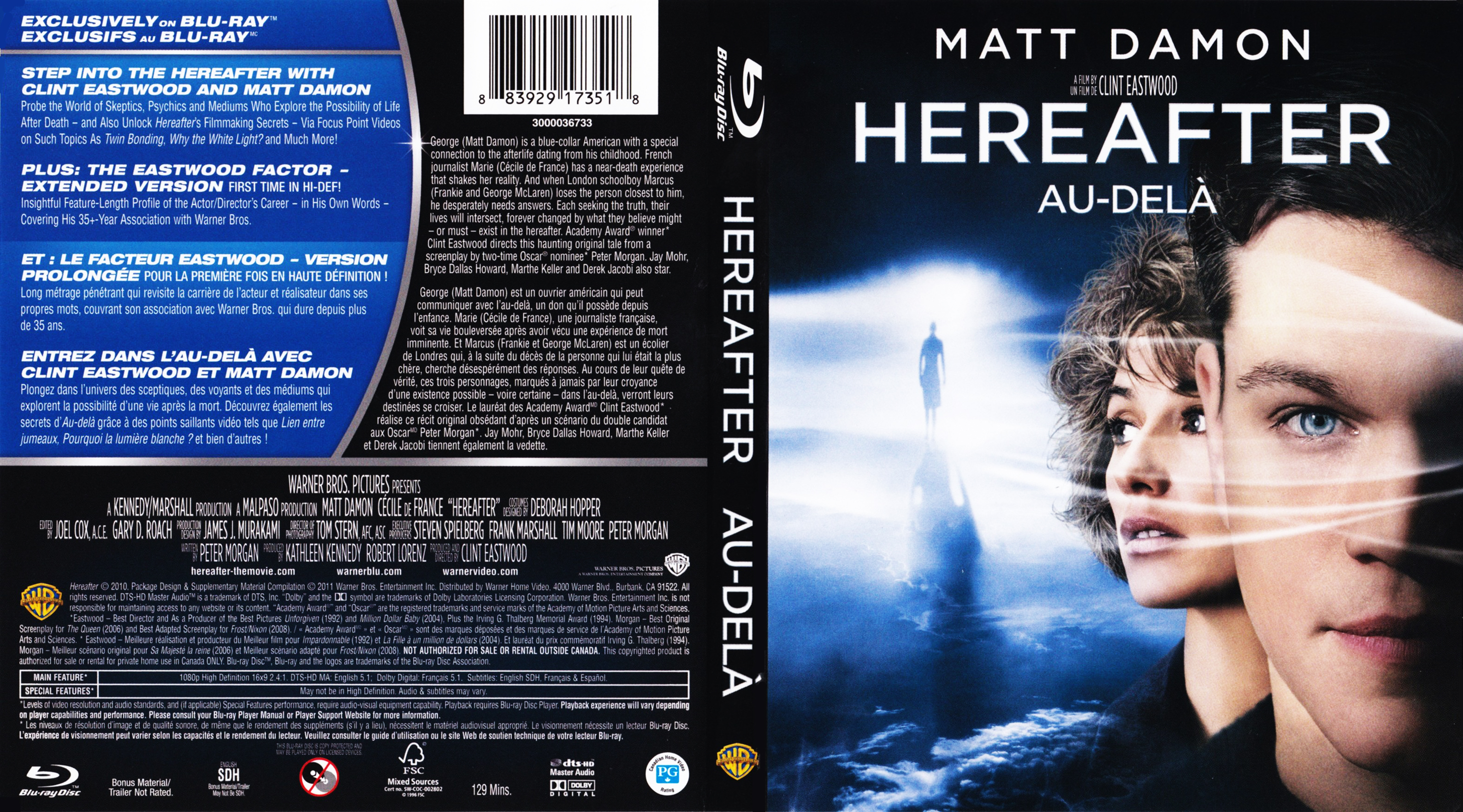 Jaquette DVD Hereafter - au-dela (Canadienne) (BLU-RAY)
