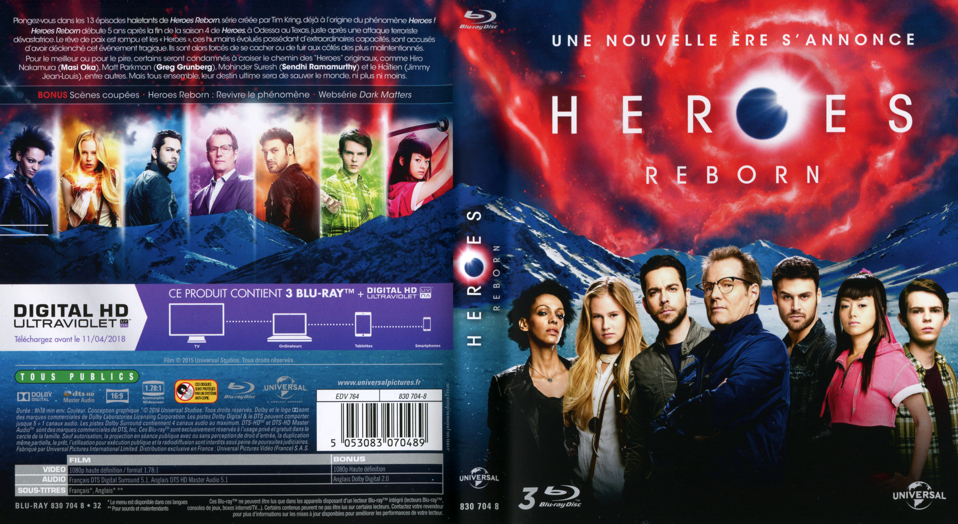 Jaquette DVD Heroes Reborn Saison 1 (BLU-RAY)