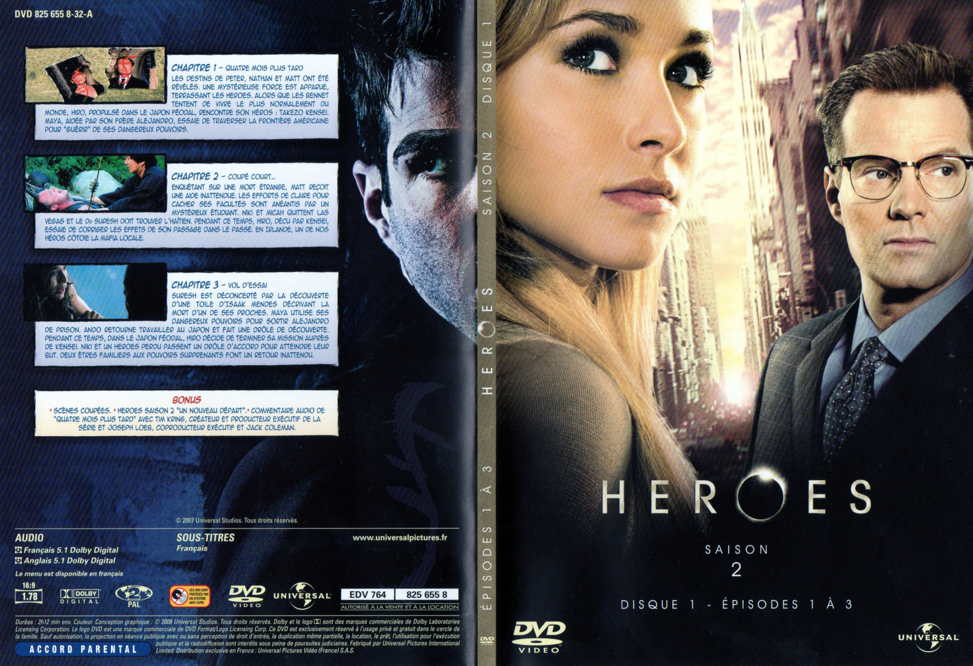 Jaquette DVD Heroes Saison 2 DVD 1