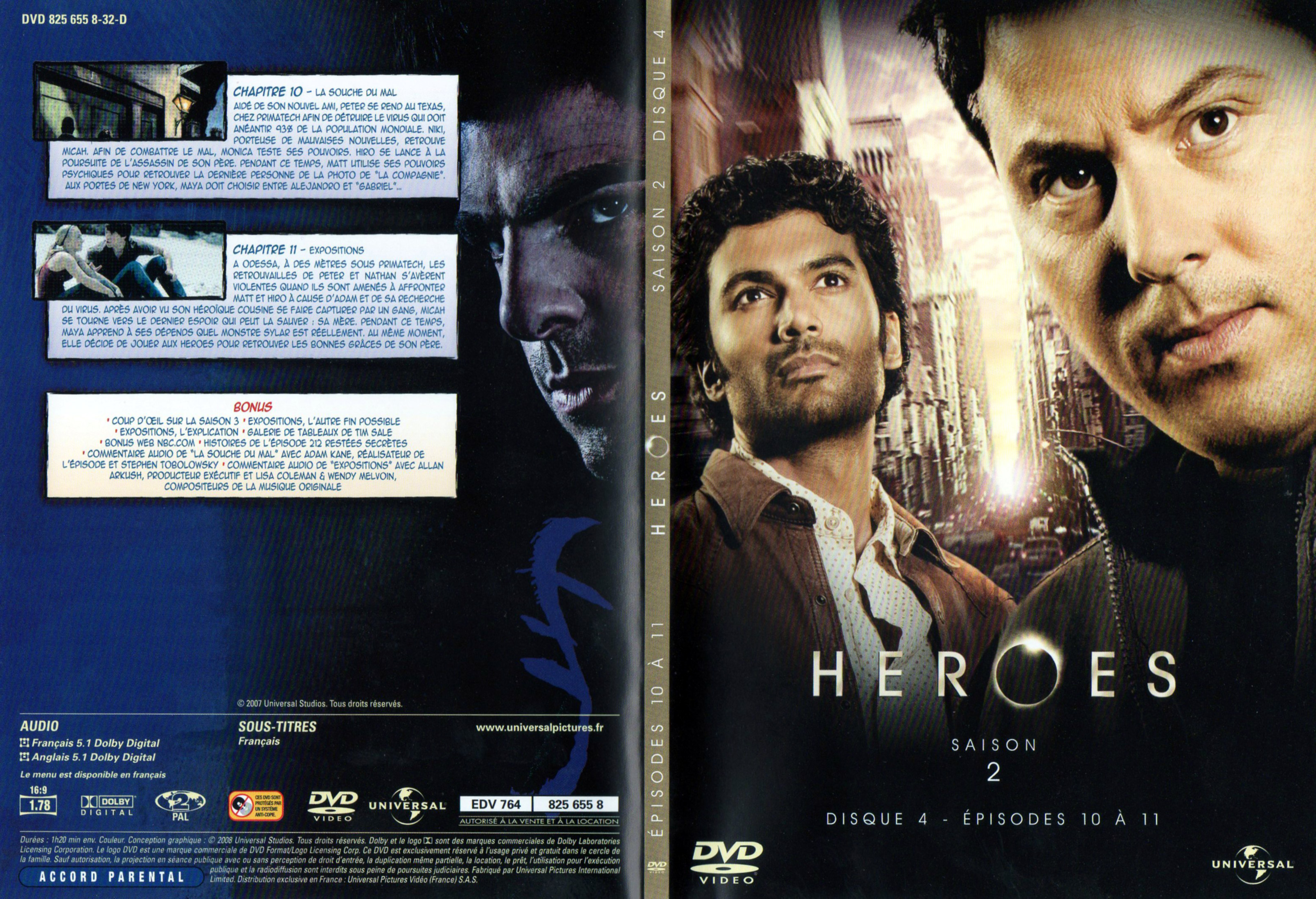 Jaquette DVD Heroes Saison 2 DVD 4