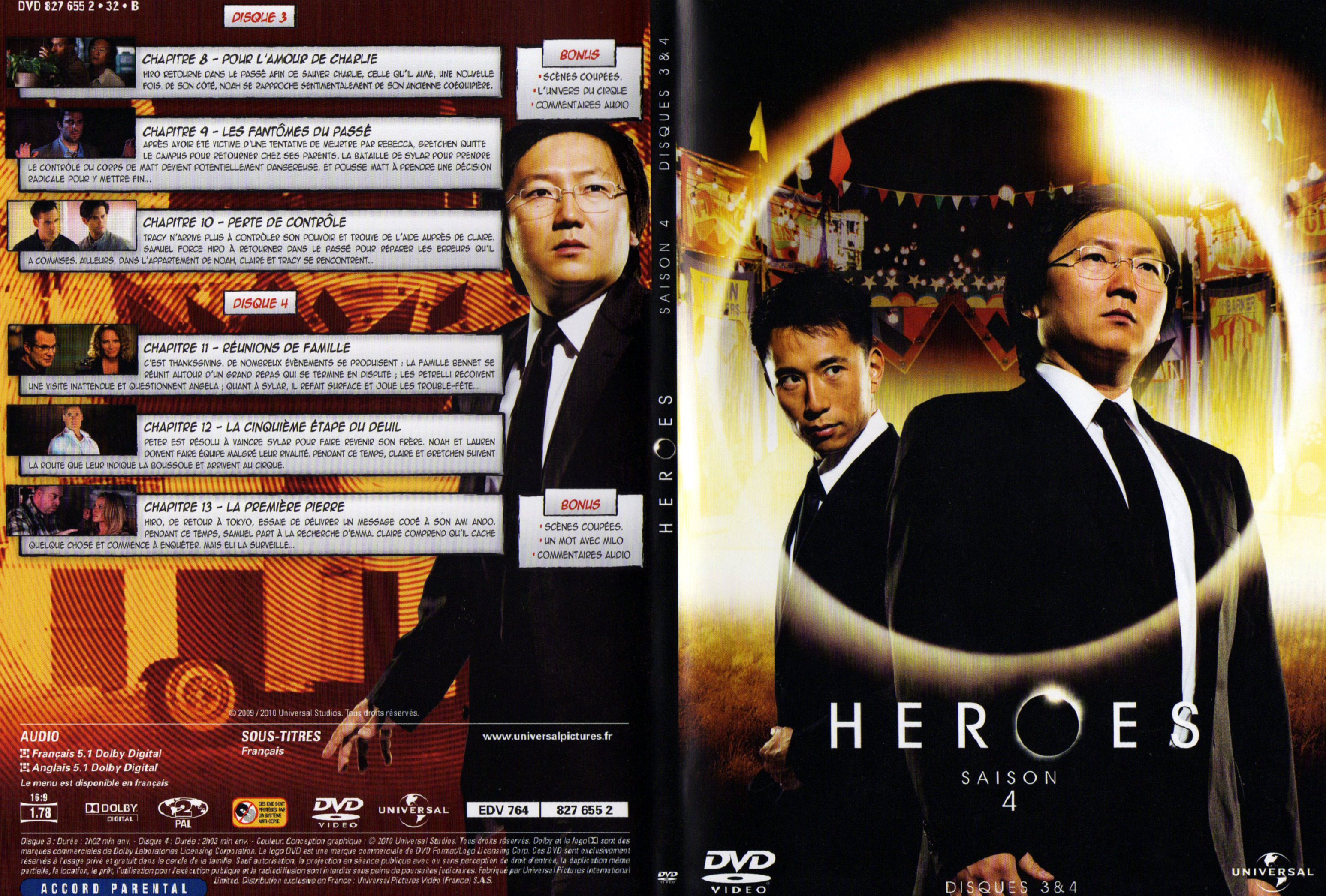 Jaquette DVD Heroes Saison 4 DVD 2