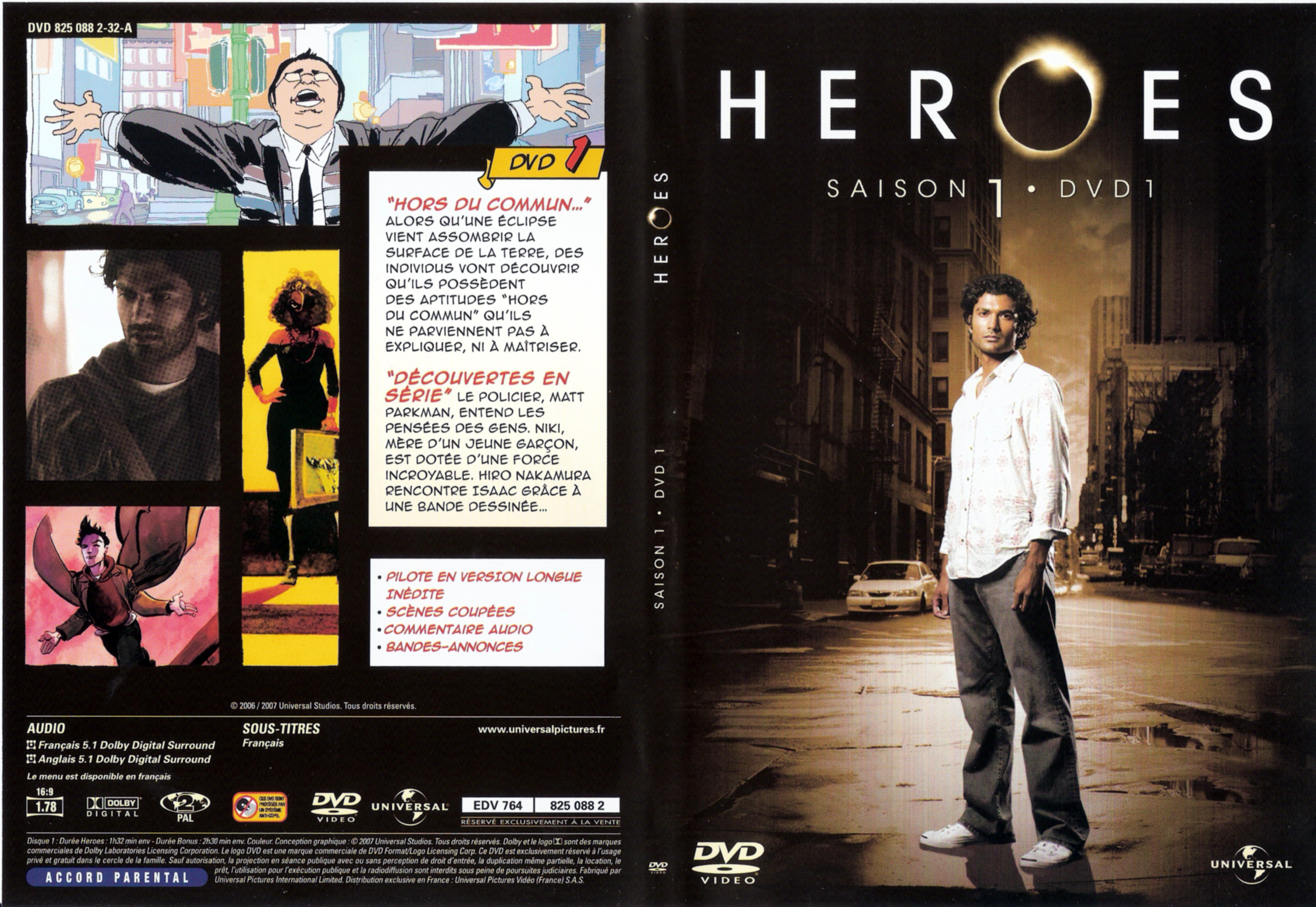 Jaquette DVD Heroes saison 1 DVD 1
