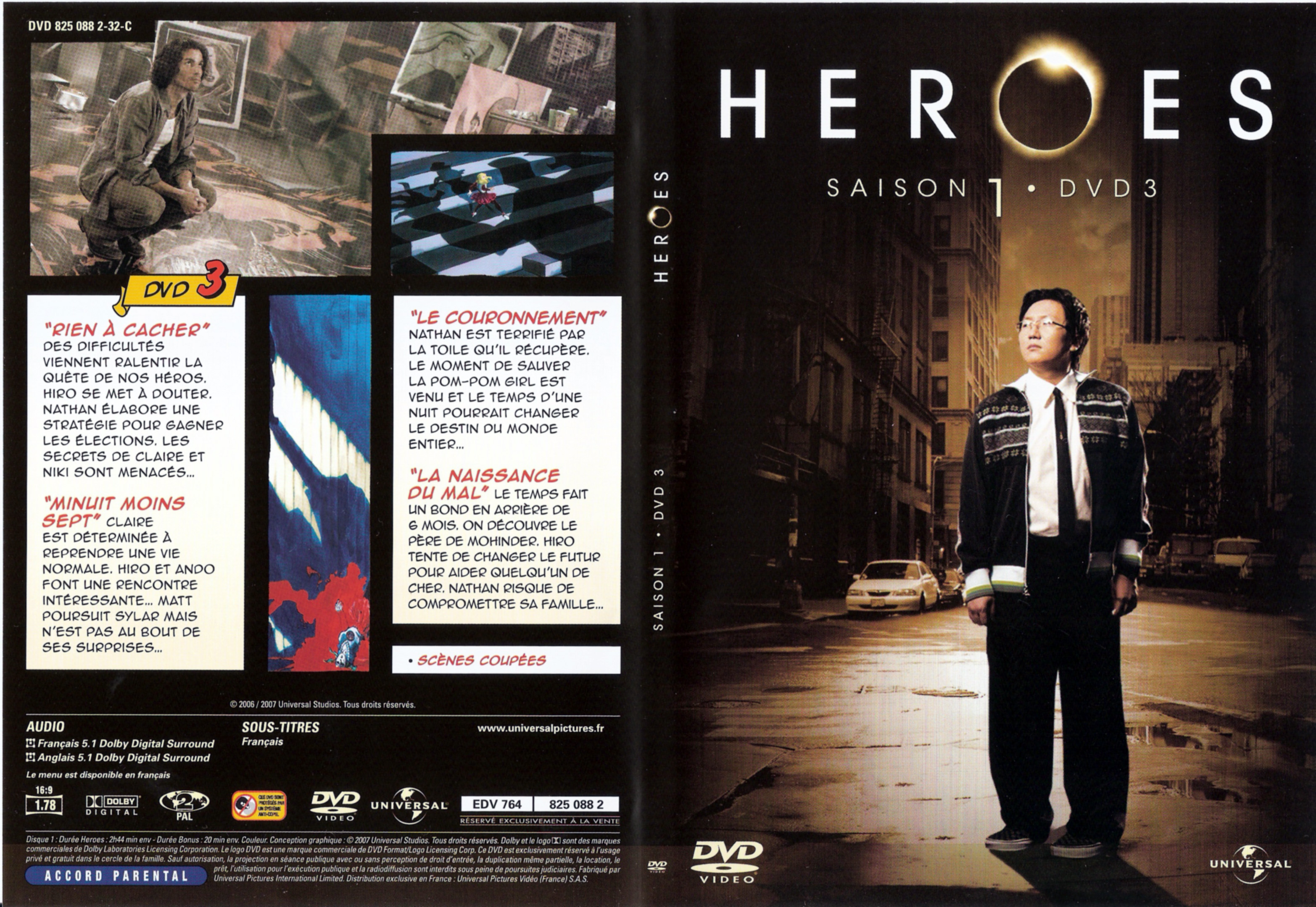 Jaquette DVD Heroes saison 1 DVD 3