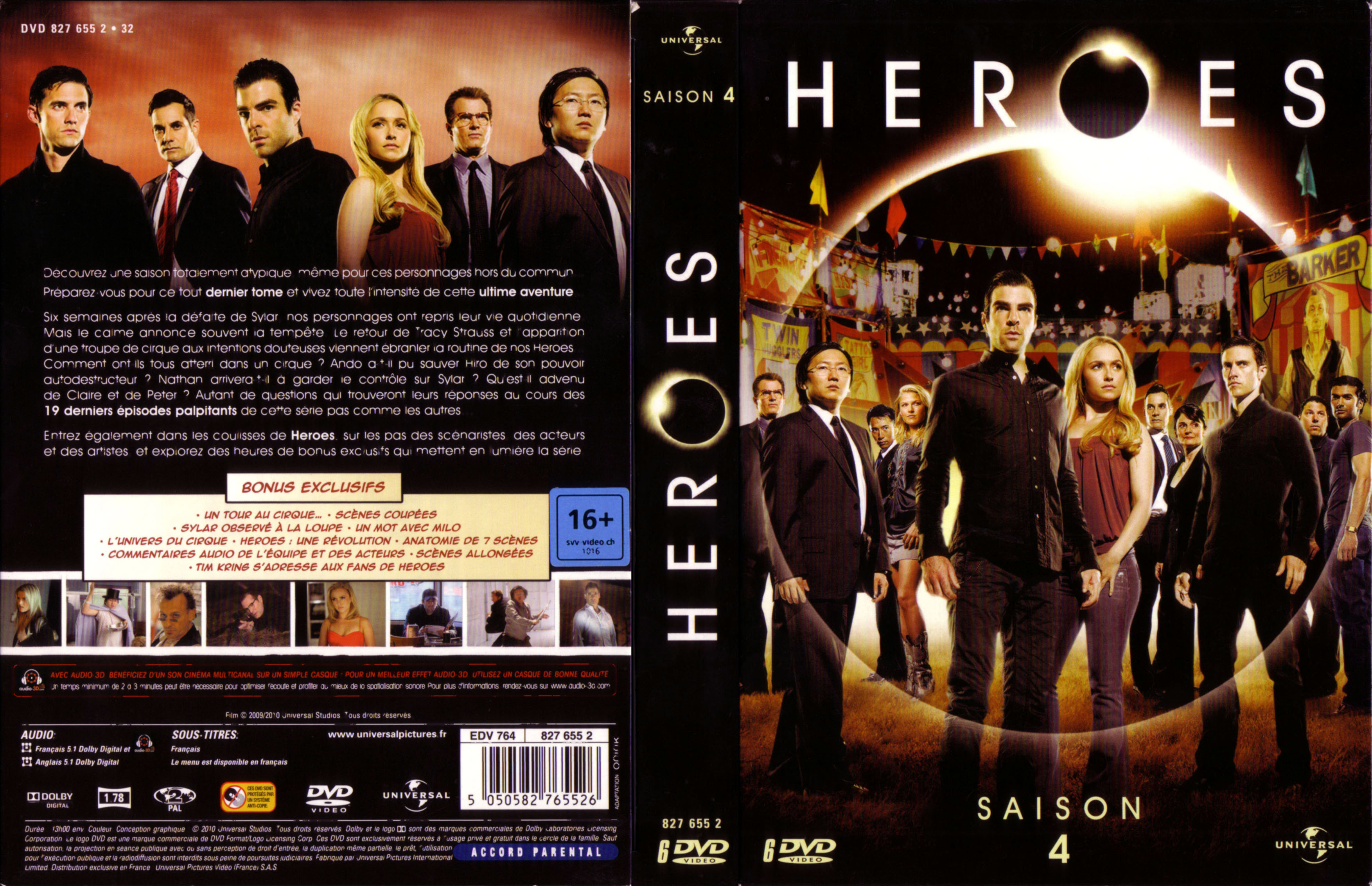 Jaquette DVD Heroes saison 4 COFFRET