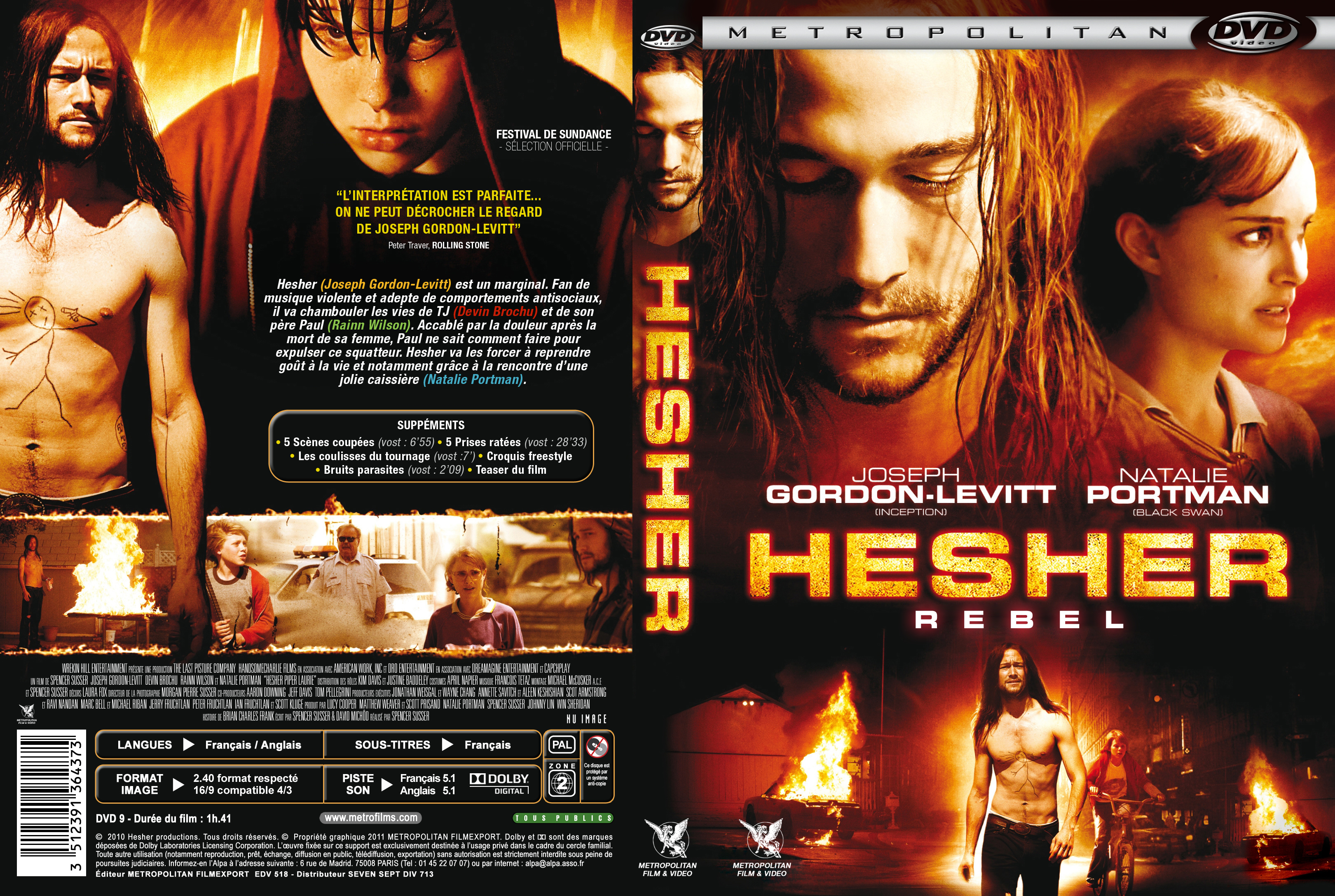 Jaquette DVD Hesher custom