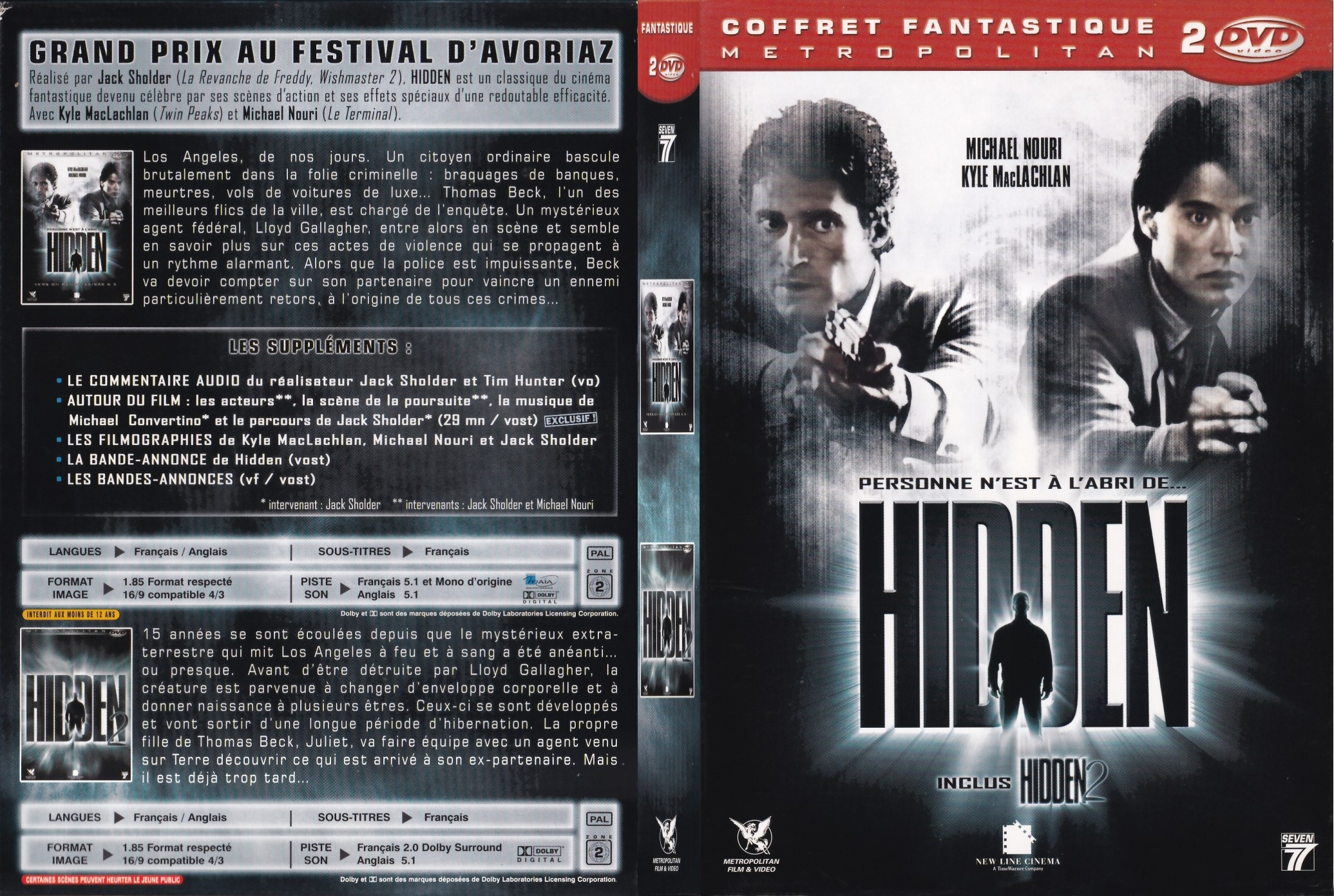 Jaquette DVD Hidden + Hidden 2 custom