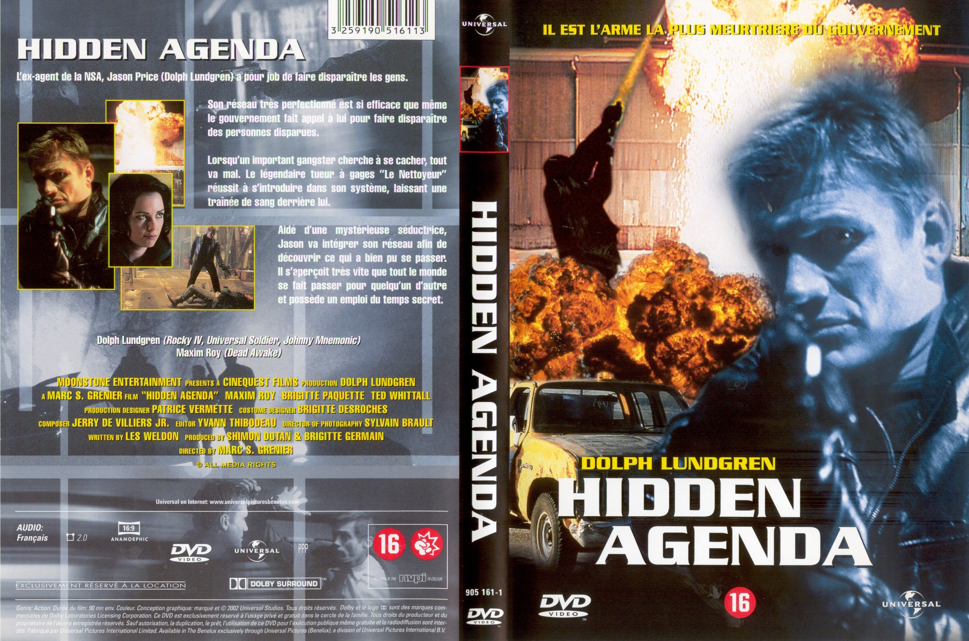 Jaquette DVD Hidden agenda