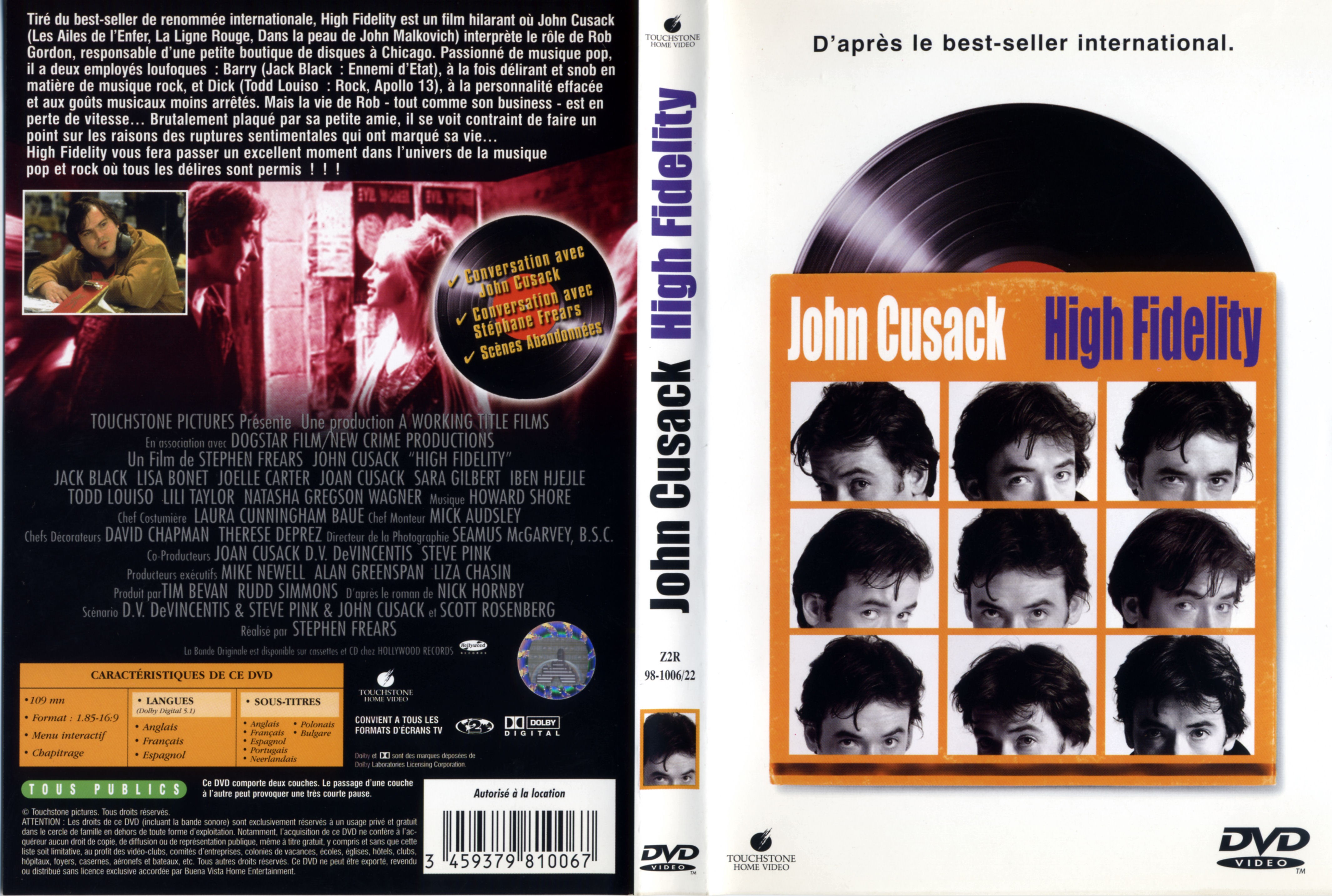 Jaquette DVD High fidelity
