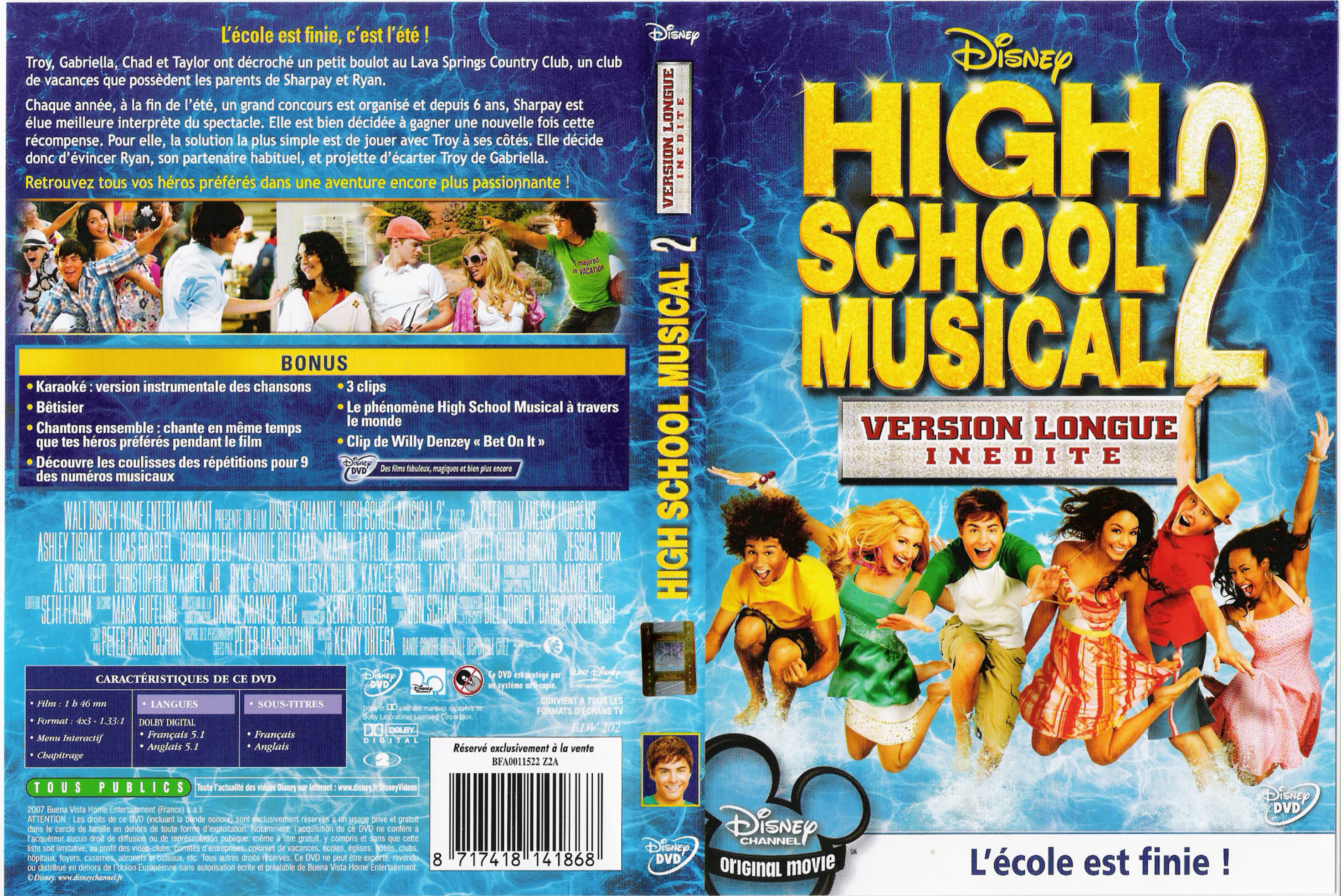 Jaquette DVD High school musical 2