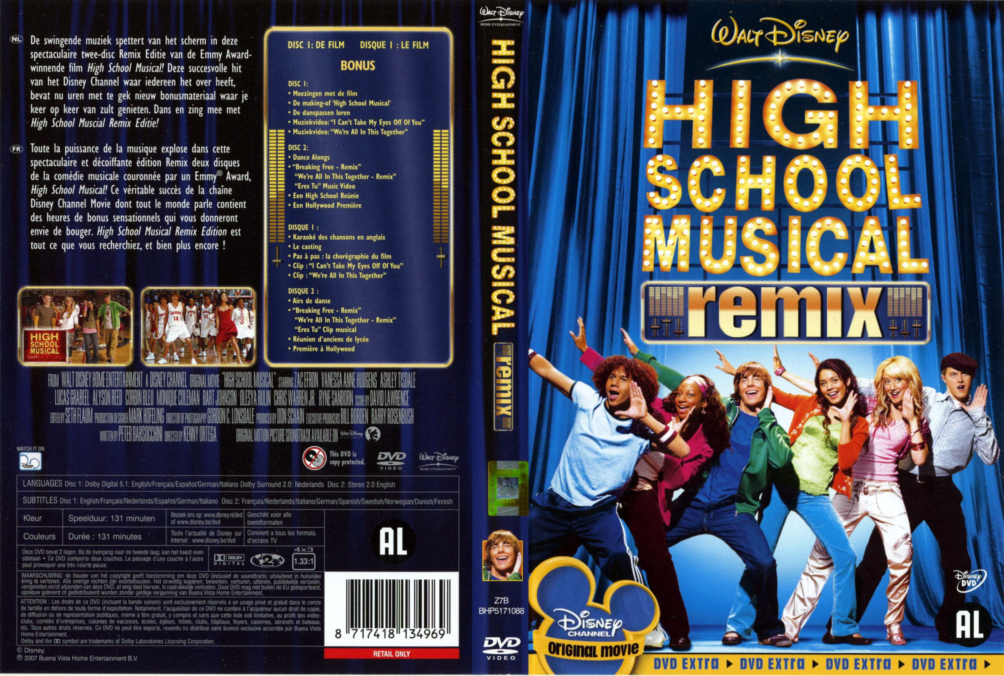 Jaquette DVD High school musical remix v2