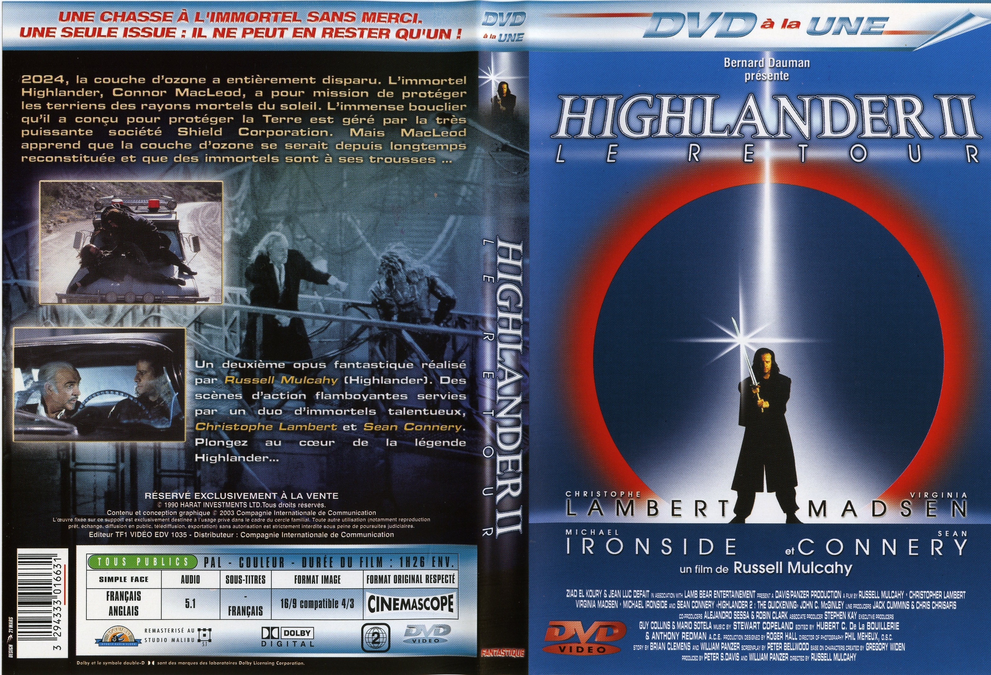 Jaquette DVD Highlander 2