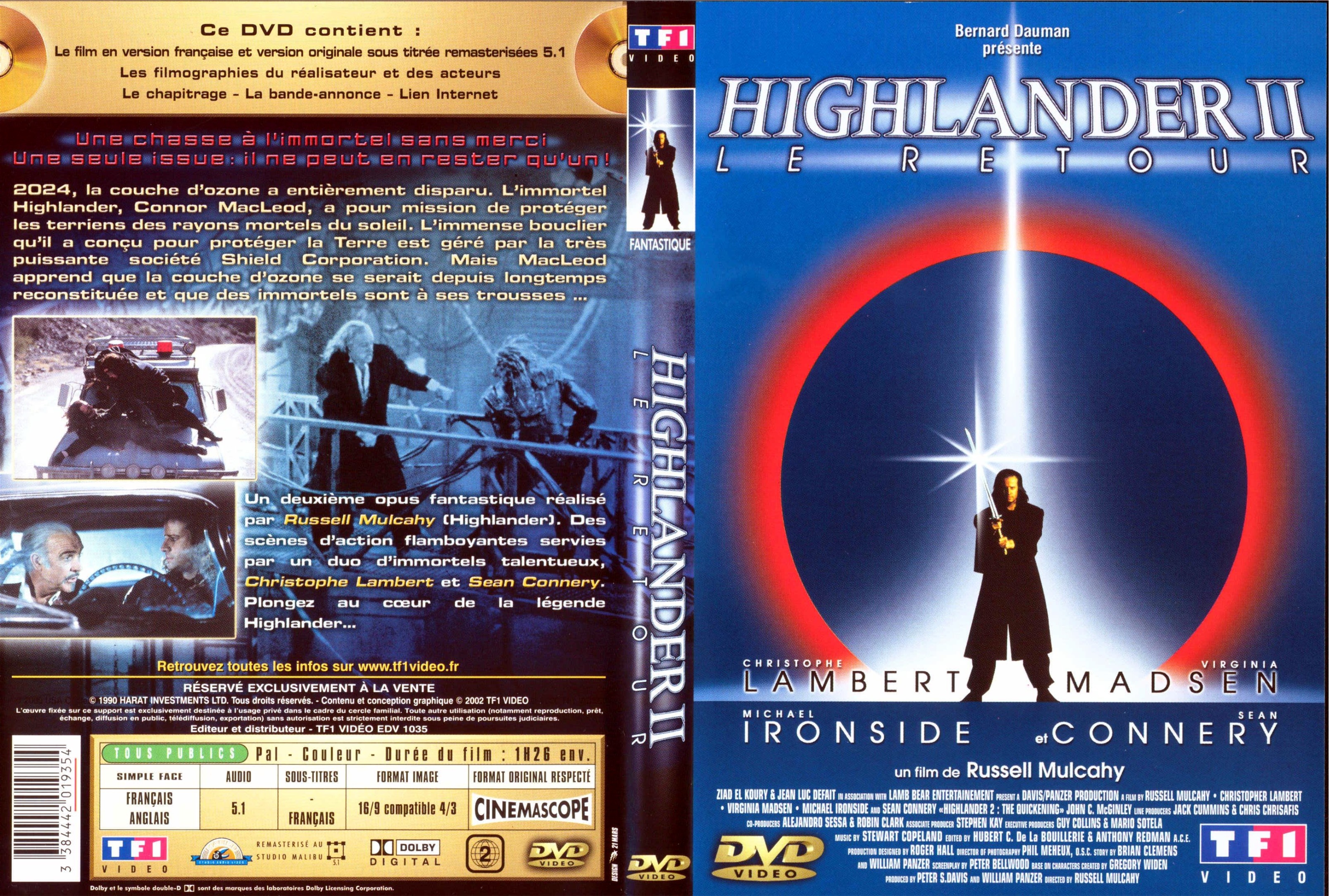 Jaquette DVD Highlander 2 v2