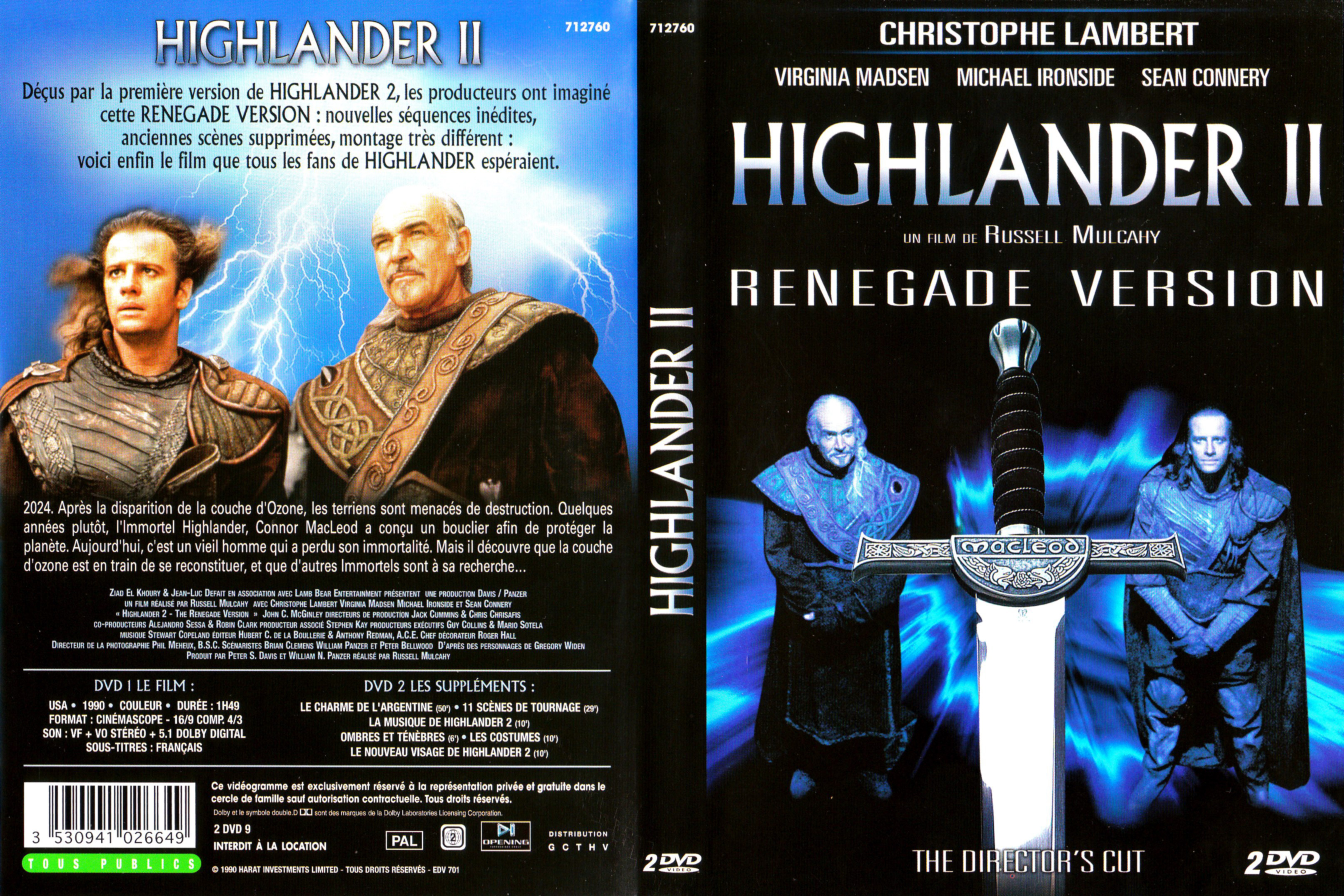 Jaquette DVD Highlander 2 v3