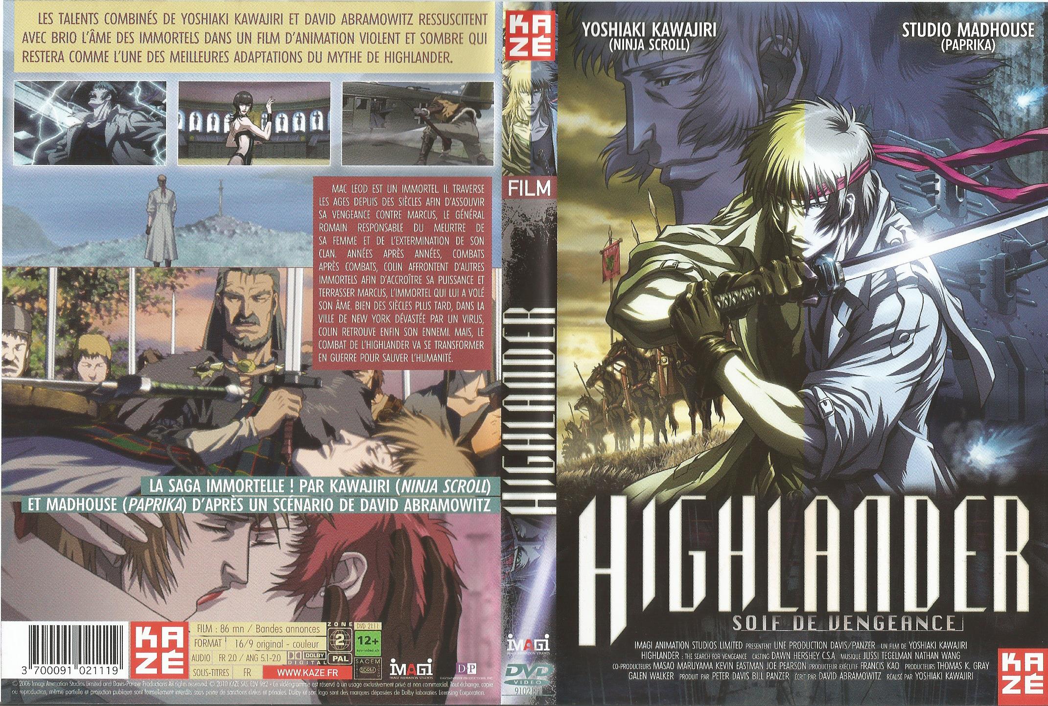 Jaquette DVD Highlander Soif de vengeance